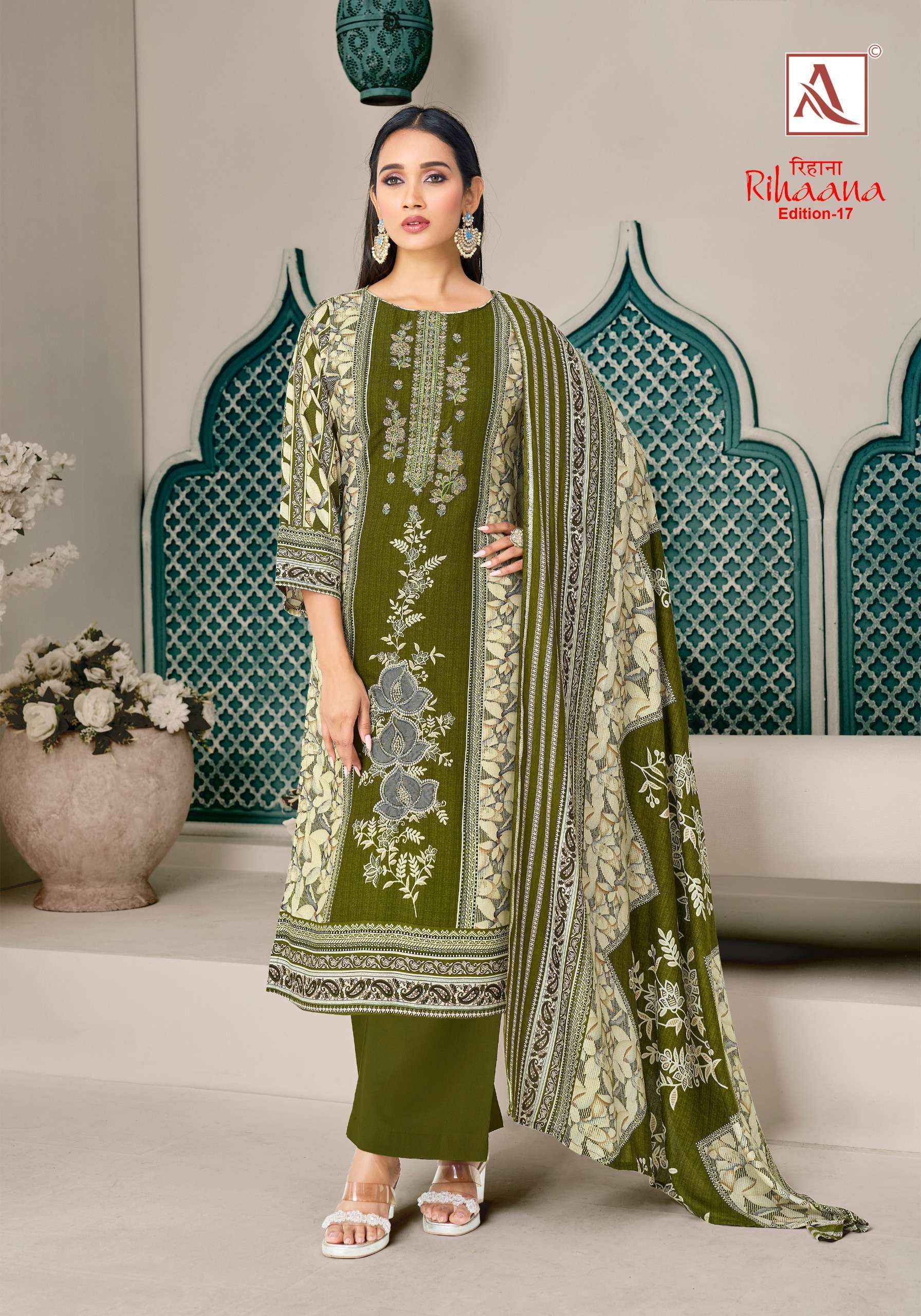Alok Rihaana Edition-17 Cotton Dress Material (6 pcs Catalogue
