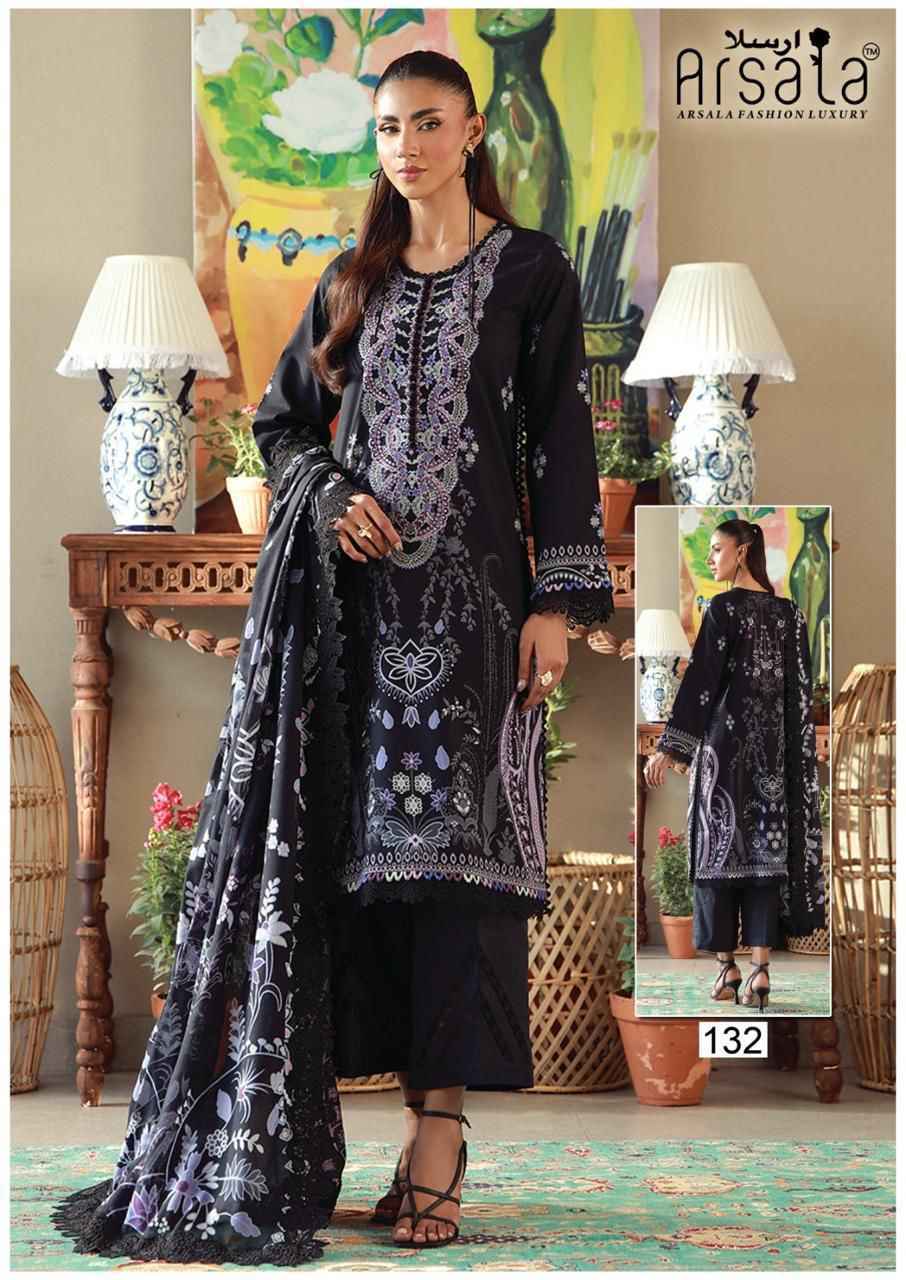 Arsala Fashion Amara Vol-4 Lawn Cotton Dress Material (6 pcs Catalogue)