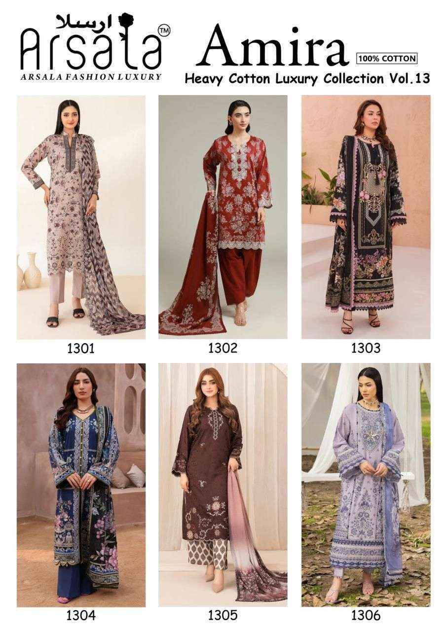 Arsala Fashion Amira Vol 13 Cotton Dress Material 6 pcs Catalogue