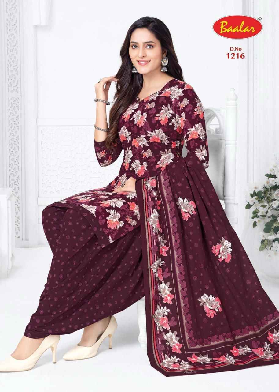 Baalar Crystal patiyala Vol-12 Cotton Dress Material (15 pcs Catalogue)