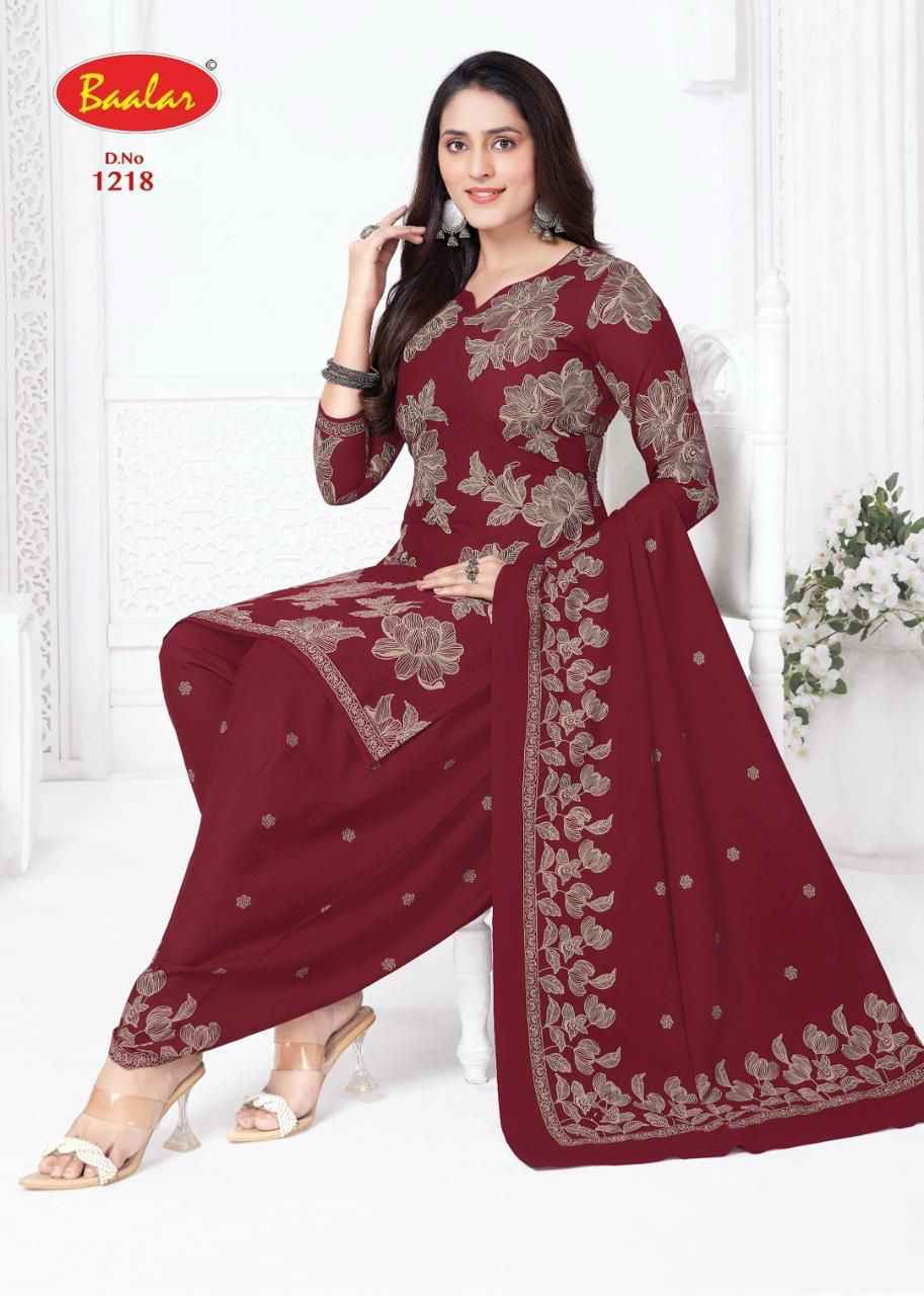 Baalar Crystal patiyala Vol-12 Cotton Dress Material (15 pcs Catalogue)