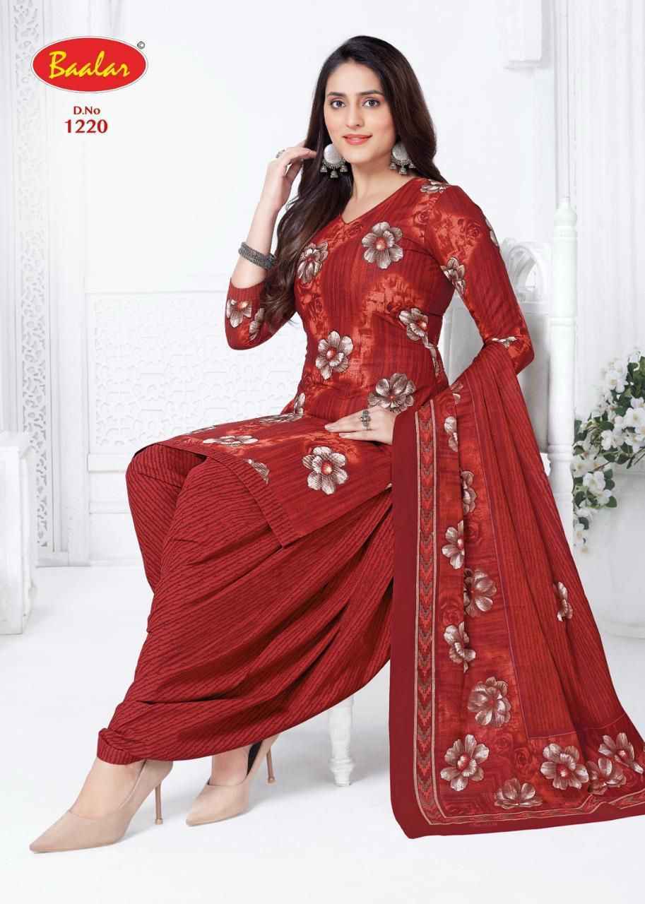 Baalar Crystal patiyala Vol-12 Cotton Dress Material (15 pcs Catalogue)