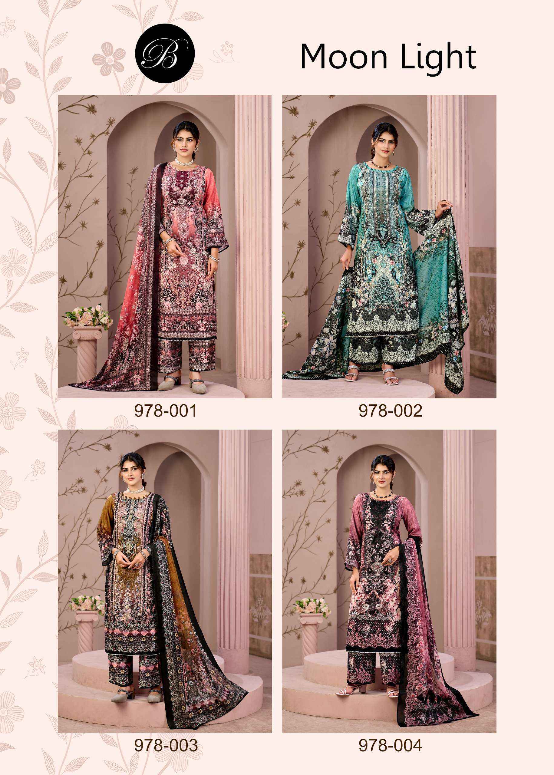 Belliza Moon Light Jam Cotton Dress Material (4 pcs Cataloge)