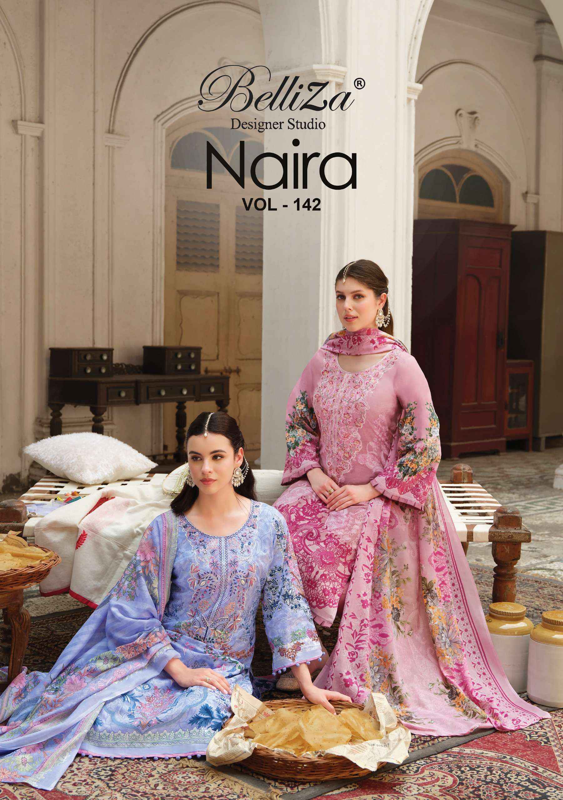 Belliza Naira Vol-142 Cotton Dress Material (8 pcs Cataloge)