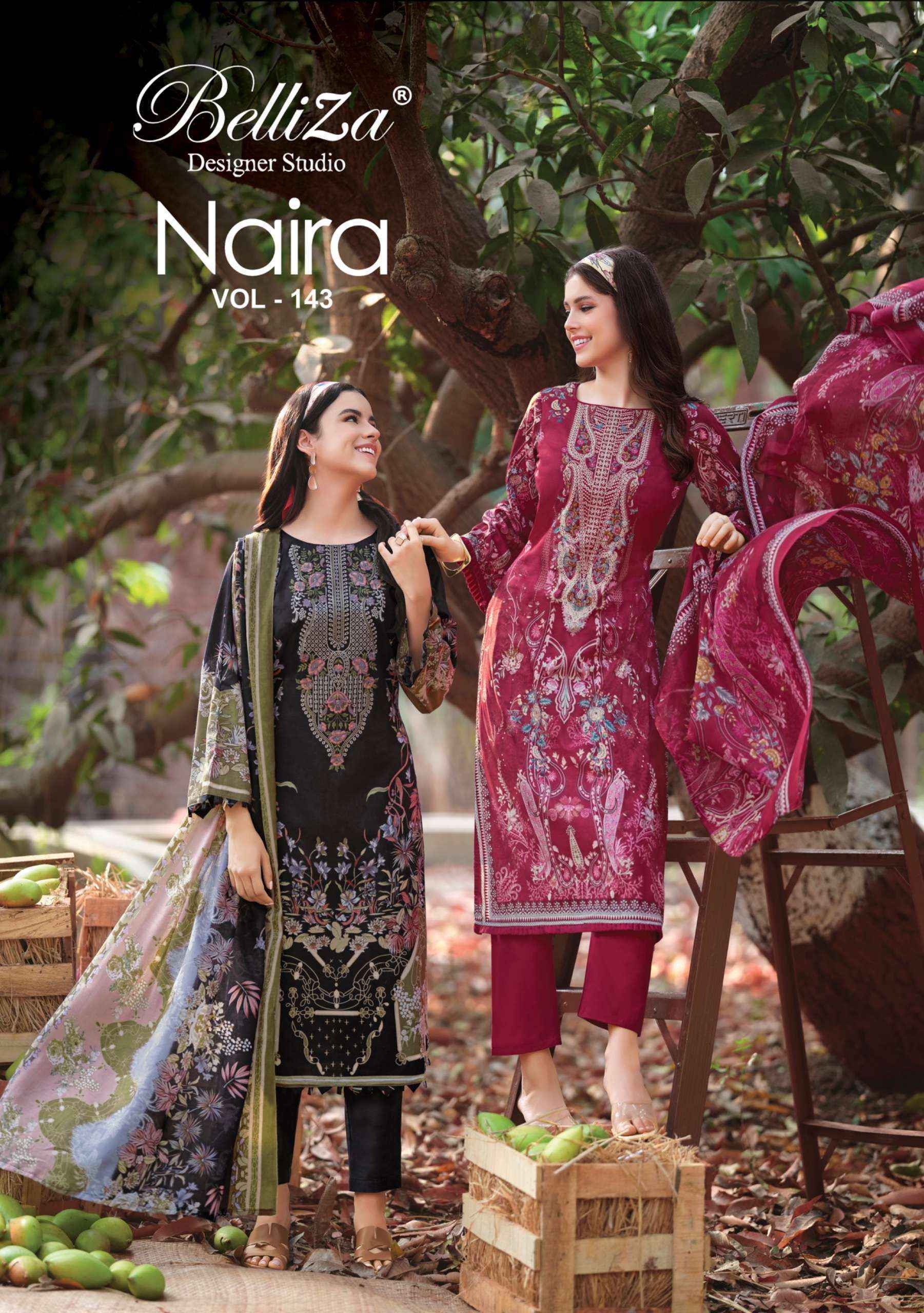 Belliza Naira Vol-143 Cotton Dress Material (8 pcs Cataloge)