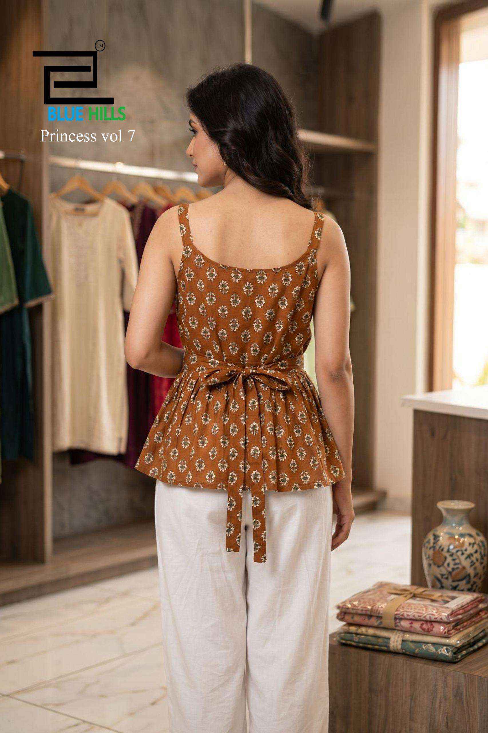 Blue Hills Princess Vol-7 Short Cotton Tunic (6 pcs Catalogue