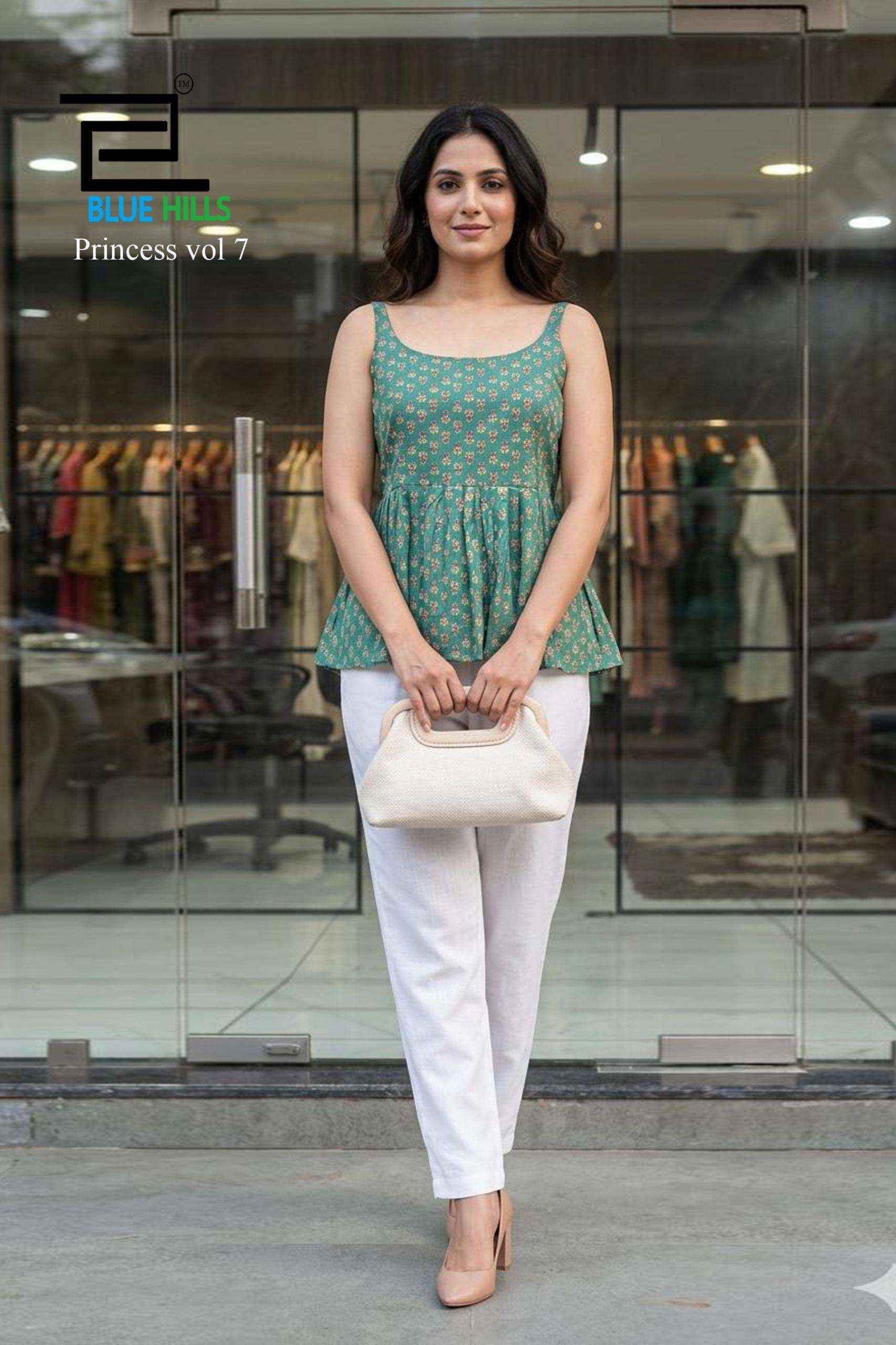 Blue Hills Princess Vol-7 Short Cotton Tunic (6 pcs Catalogue