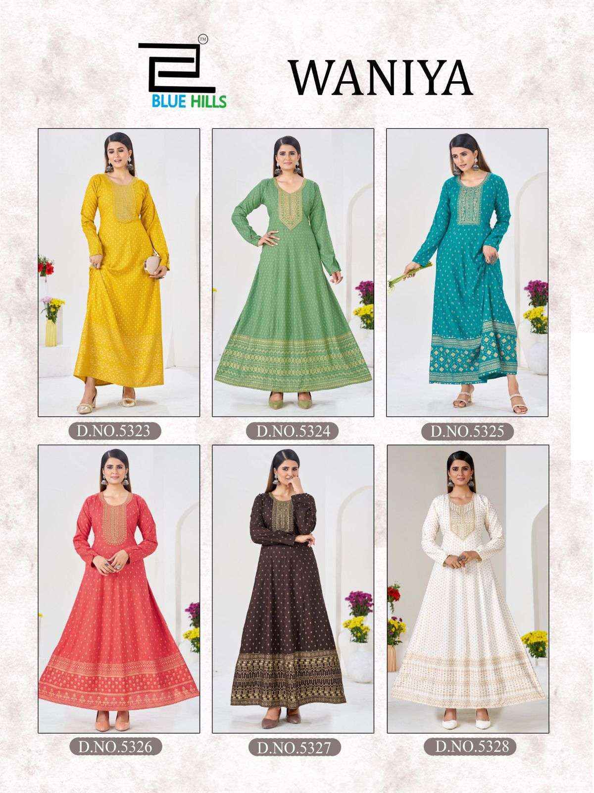 Blue Hills Waniya Rayon Gown (6 pcs Catalogue)