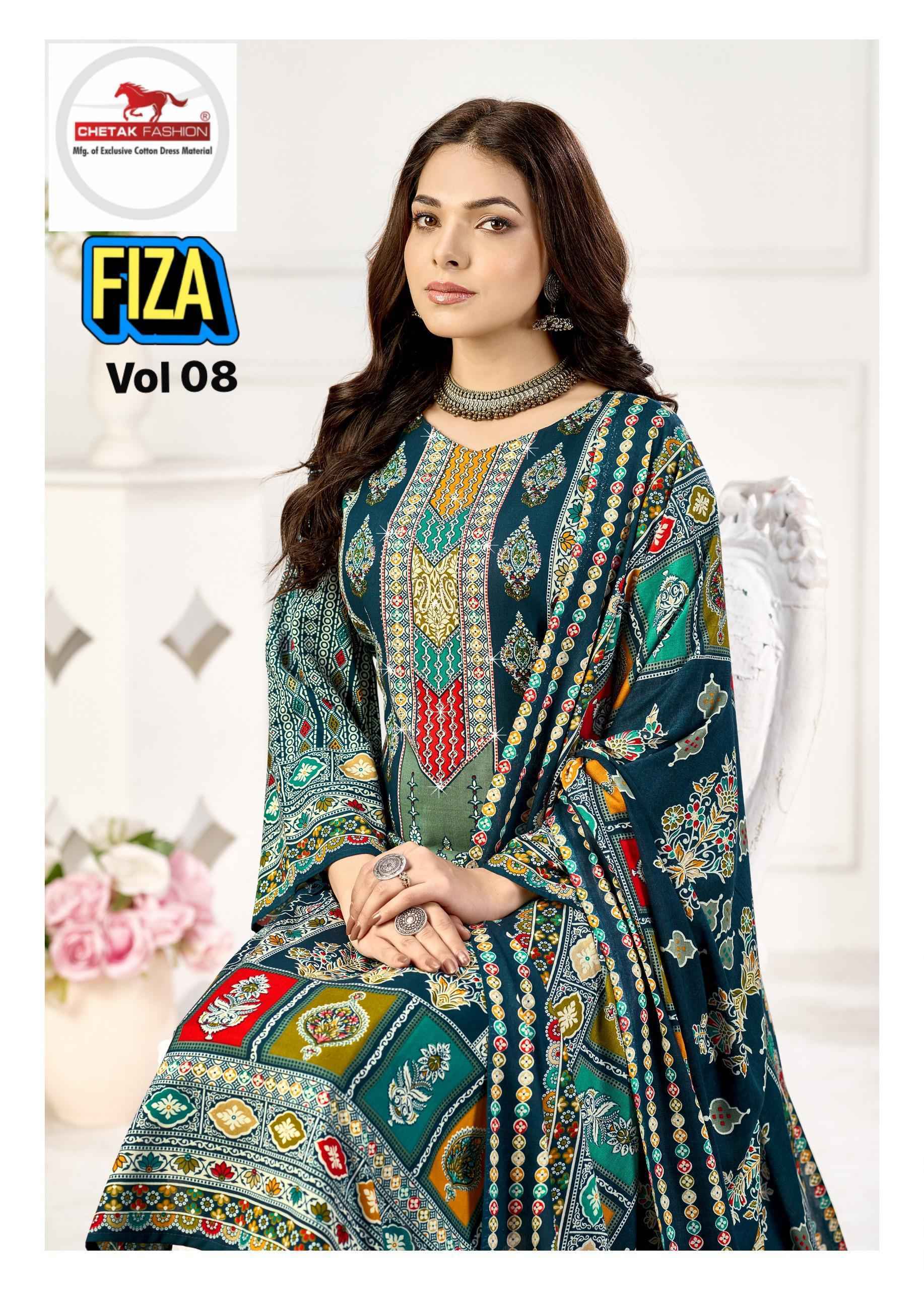 Chetak Fashion Fiza Vol-8 Rayon Dress Material (8 pcs Catalogue)