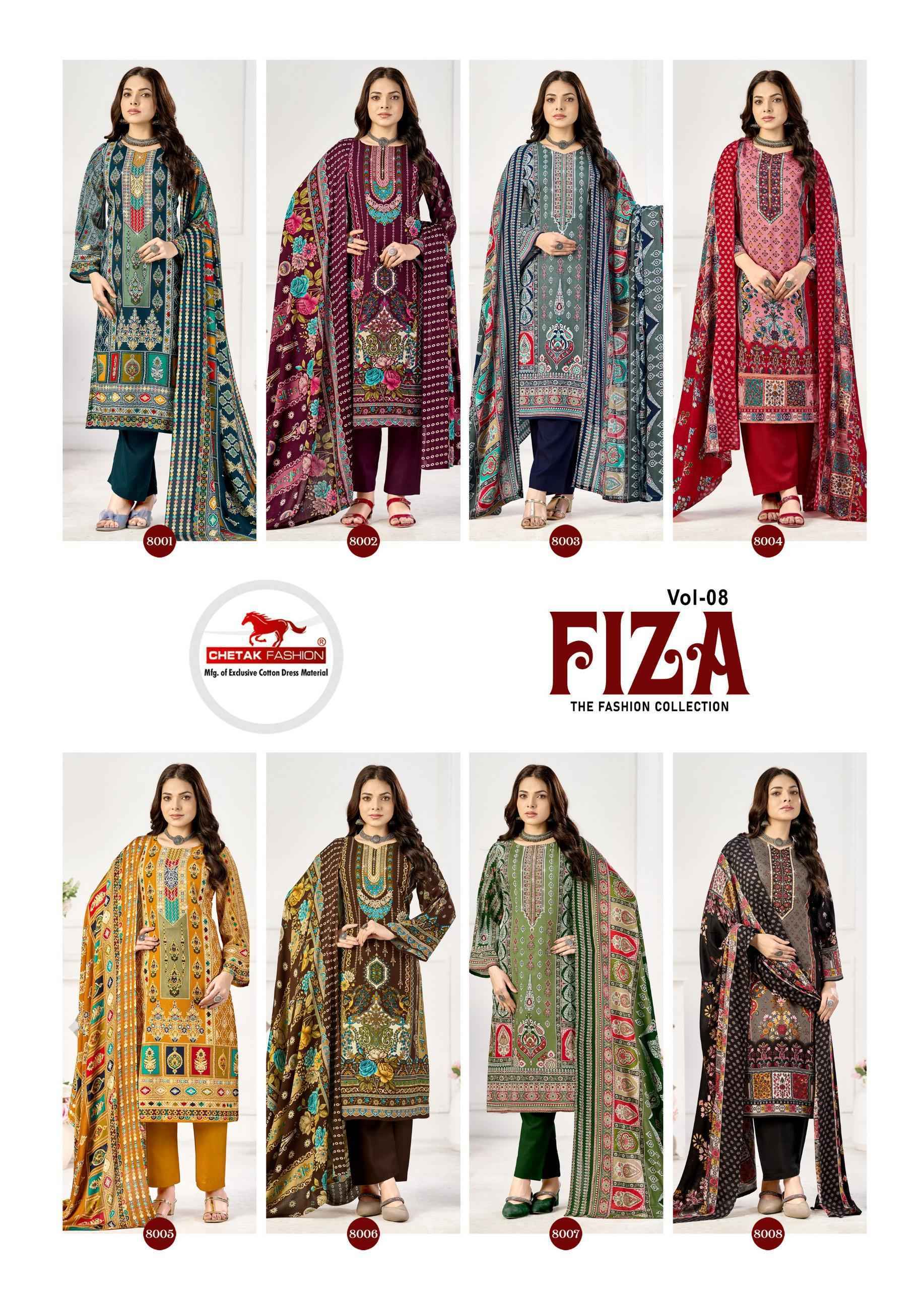 Chetak Fashion Fiza Vol-8 Rayon Dress Material (8 pcs Catalogue)