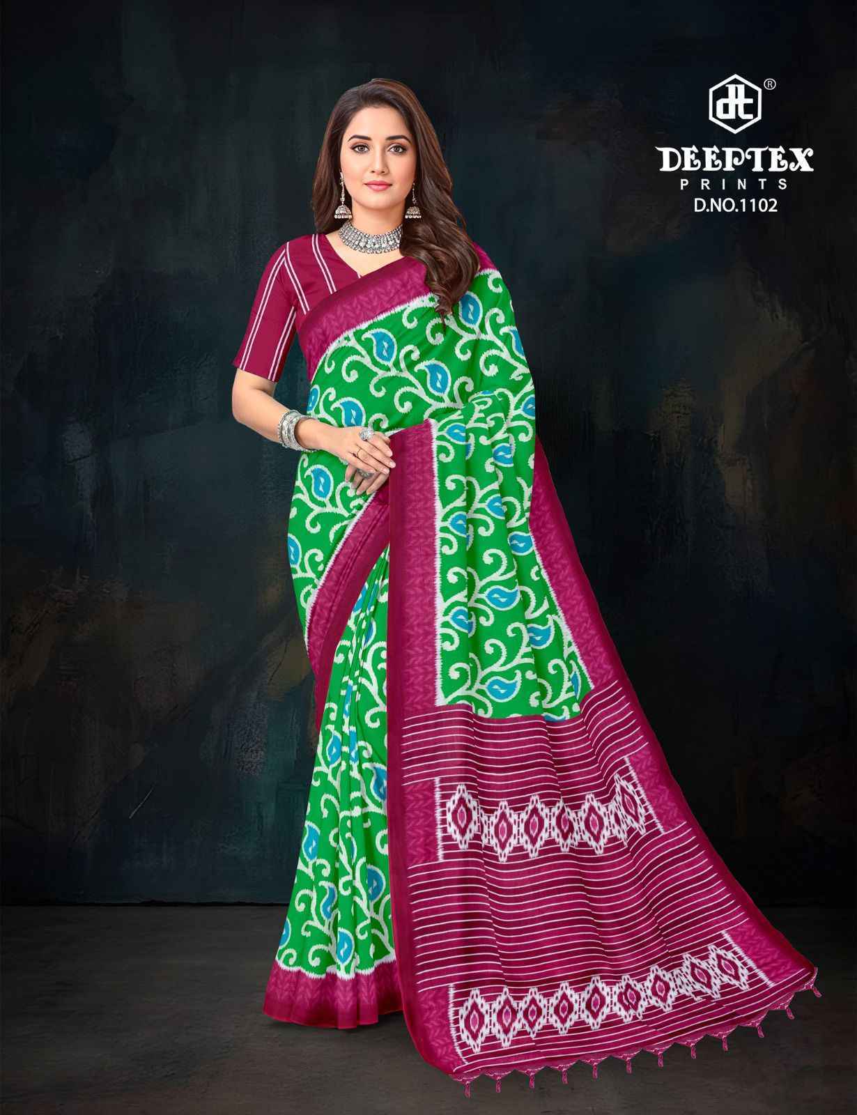 Deeptex Ikkat Special Vol-11 Cotton Saree (10 pcs Catalogue)
