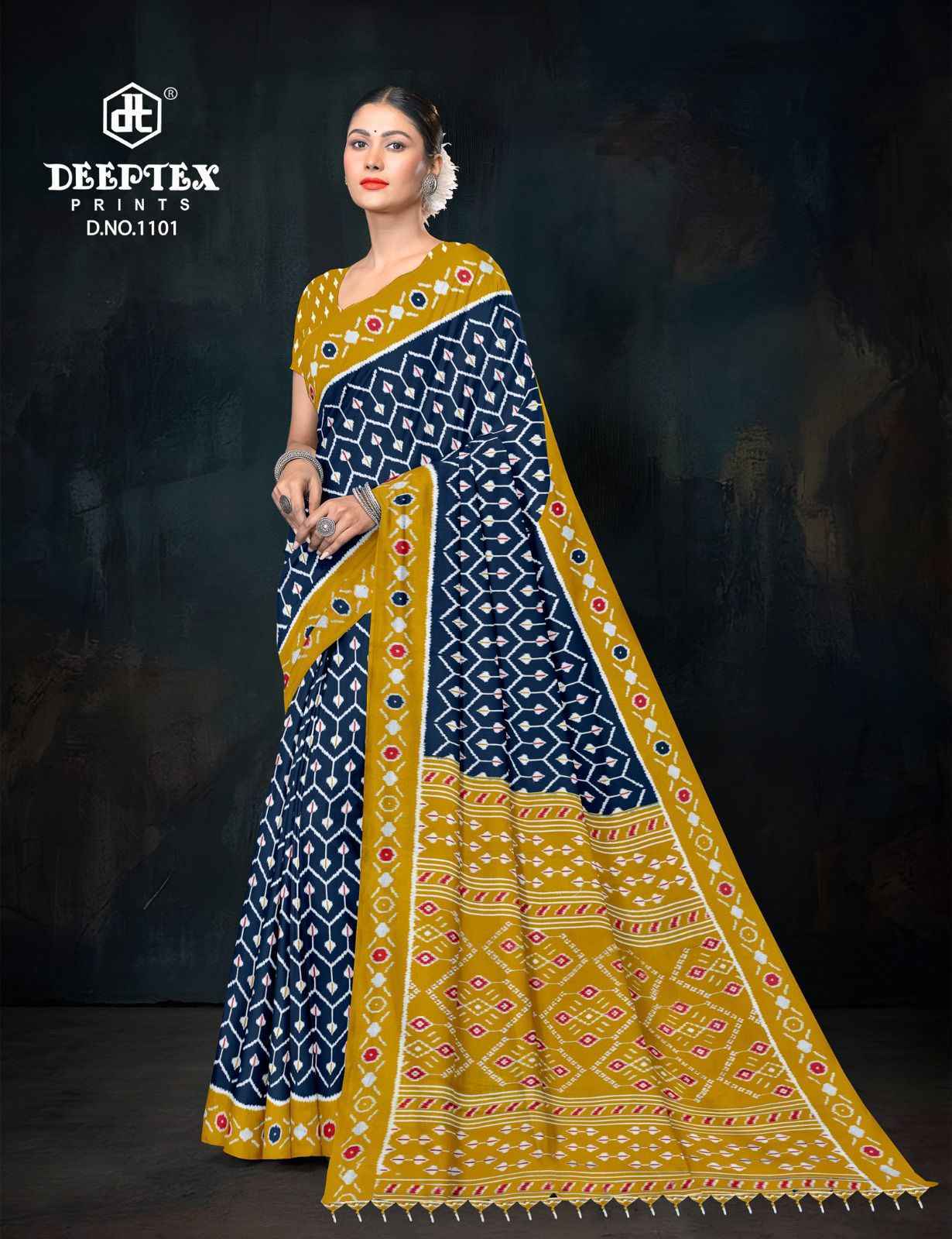 Deeptex Ikkat Special Vol-11 Cotton Saree (10 pcs Catalogue)