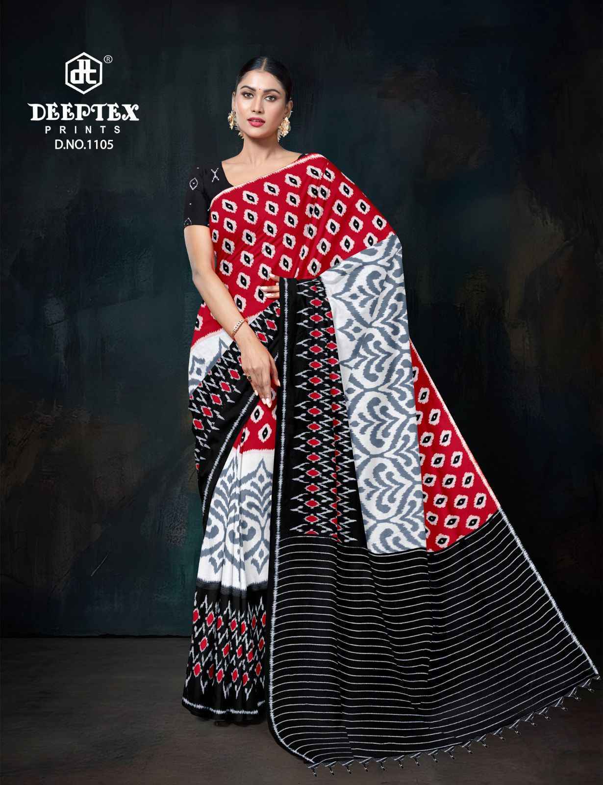 Deeptex Ikkat Special Vol-11 Cotton Saree (10 pcs Catalogue)