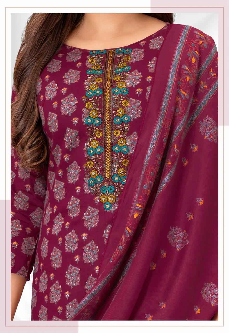 Deeptex Mausami Vol-3 Jam Satin Dress Material (8 pcs Catalogue)