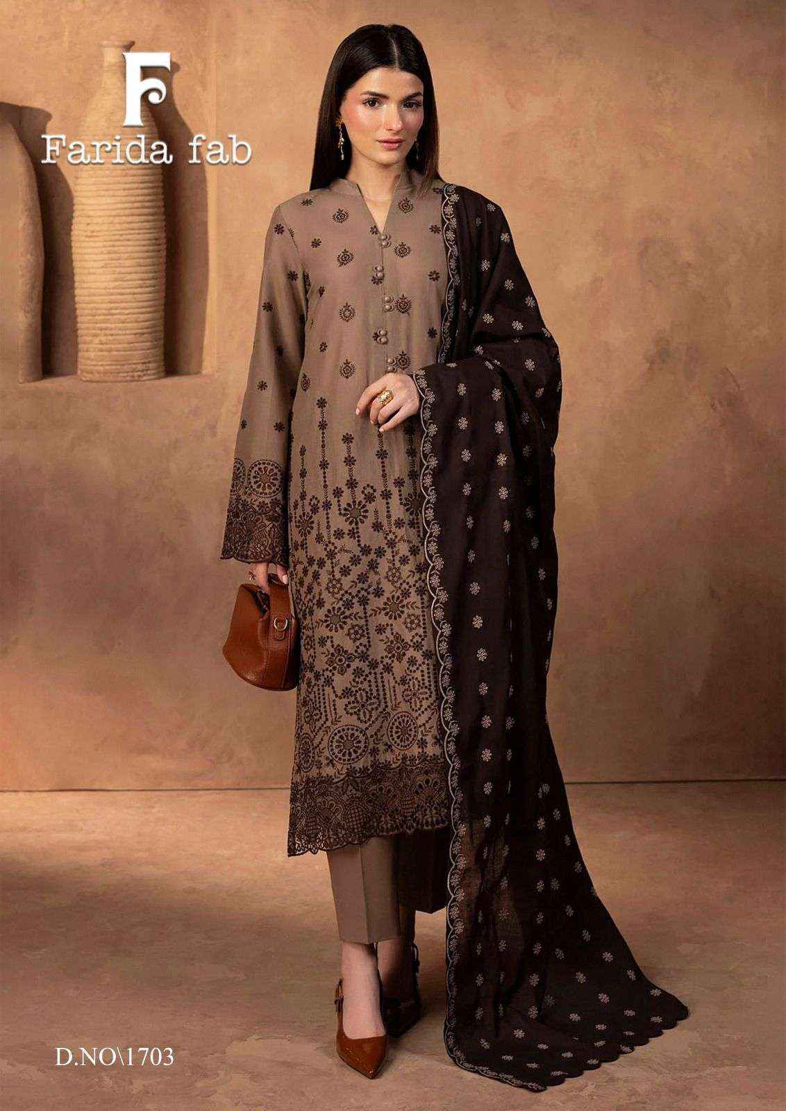 Farida Fab Chevron Vol-17 Cotton Dress Material (6 pcs Catalogue)