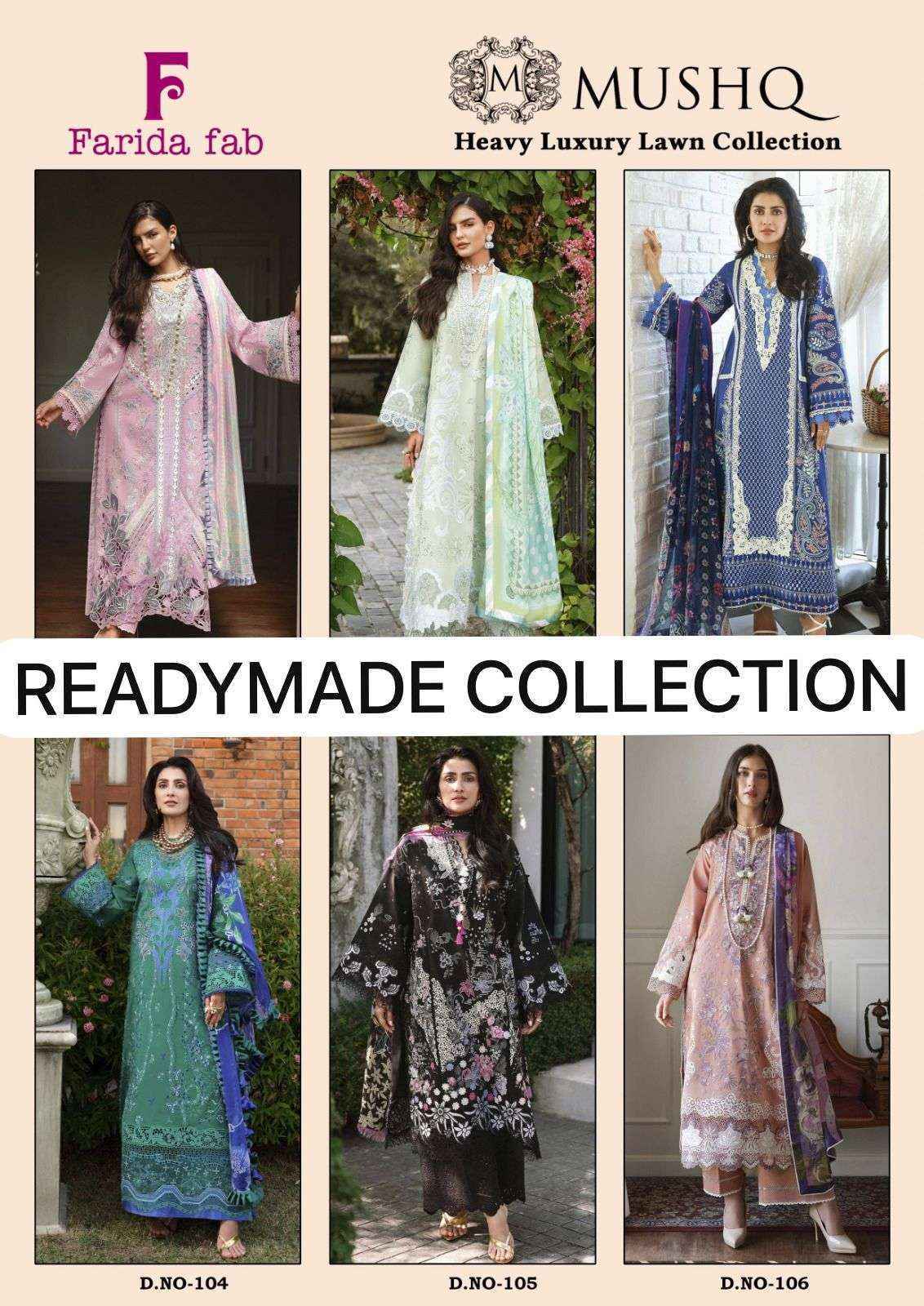 Farida Fab Mushq Readymade Cotton Dress (6 pcs Catalogue)