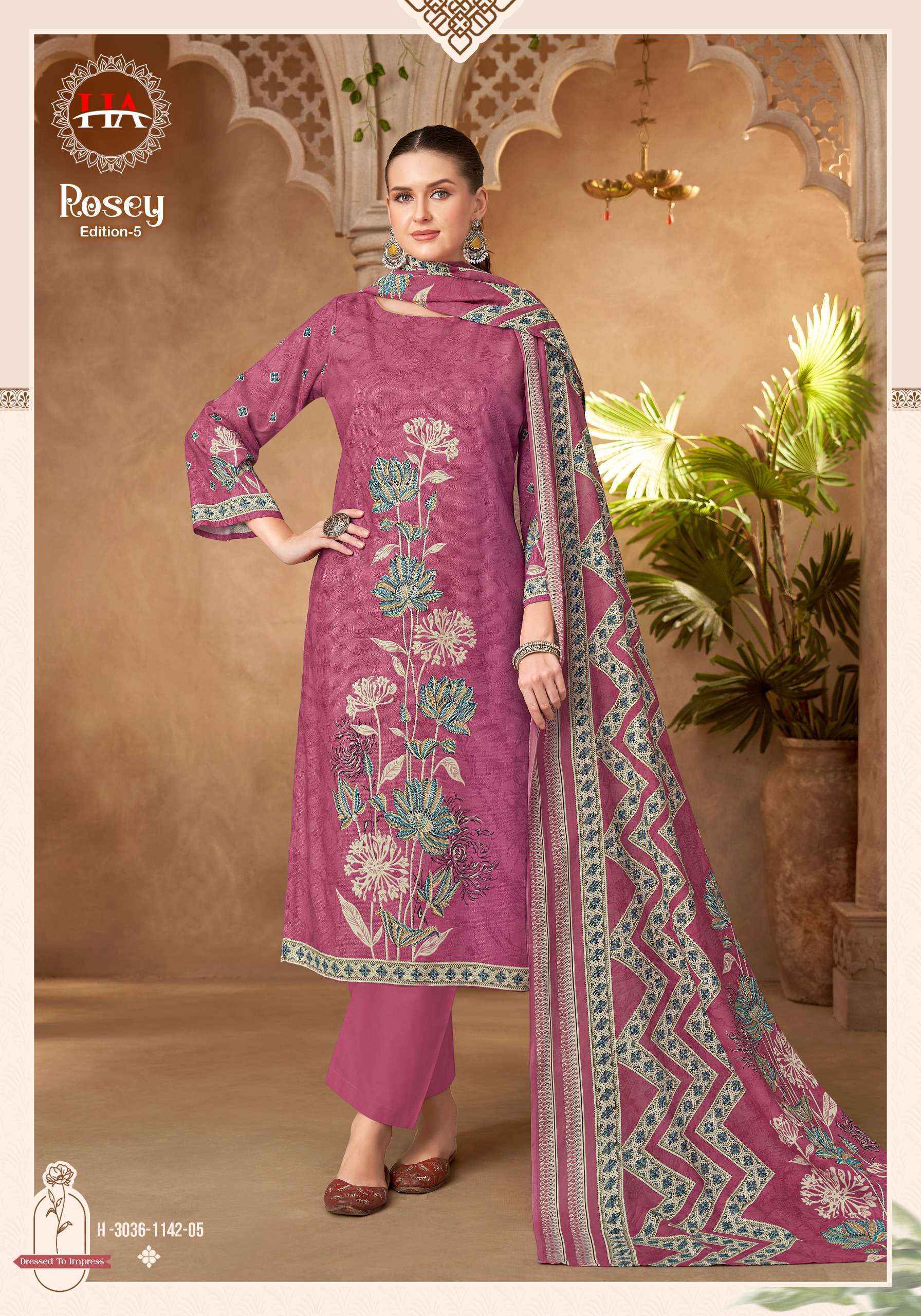 Harshit Fashion Rosey Edition-5 Jam Cotton Dress Material (6 pcs Catalogue)