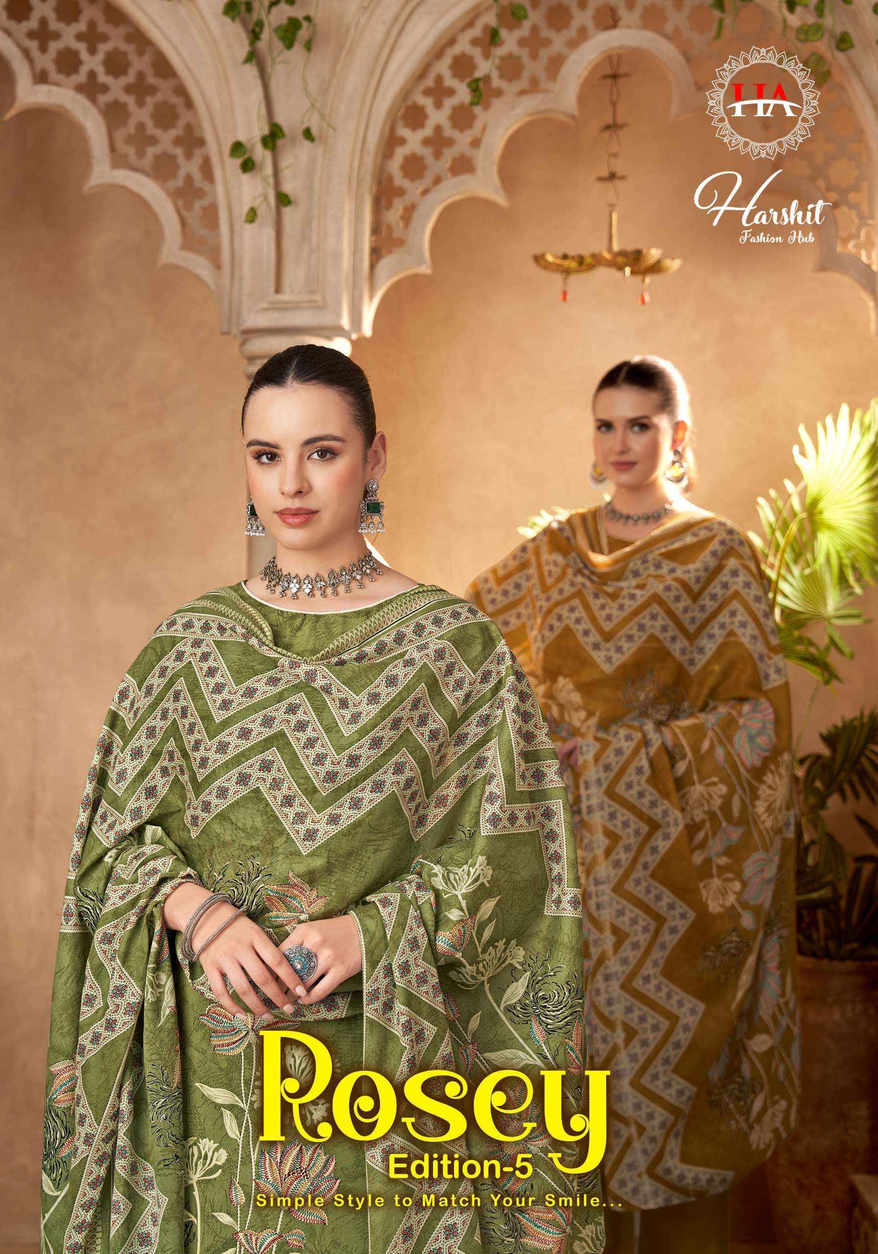 Harshit Fashion Rosey Edition-5 Jam Cotton Dress Material (6 pcs Catalogue)