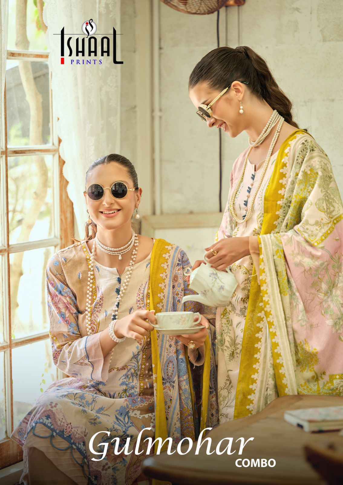 Ishaal Gulmohar Combo Lawn Cotton Dress Material (10 Pc Catalouge)