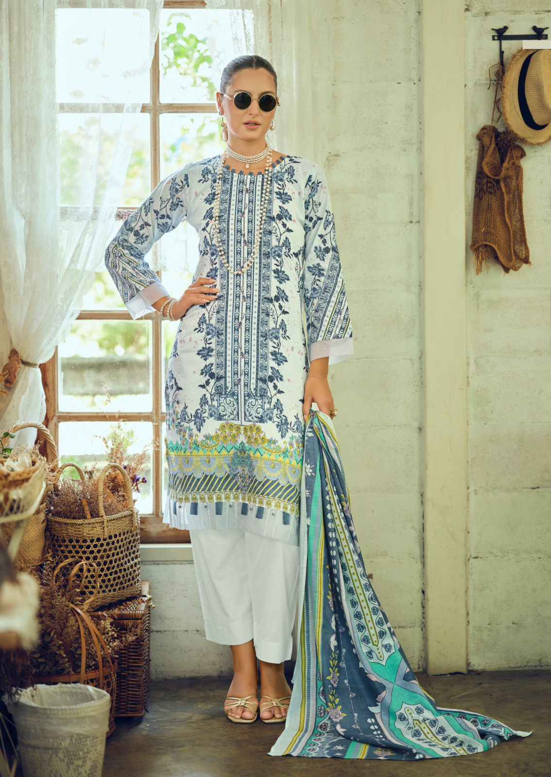 Ishaal Gulmohar Combo Lawn Cotton Dress Material (10 Pc Catalouge)