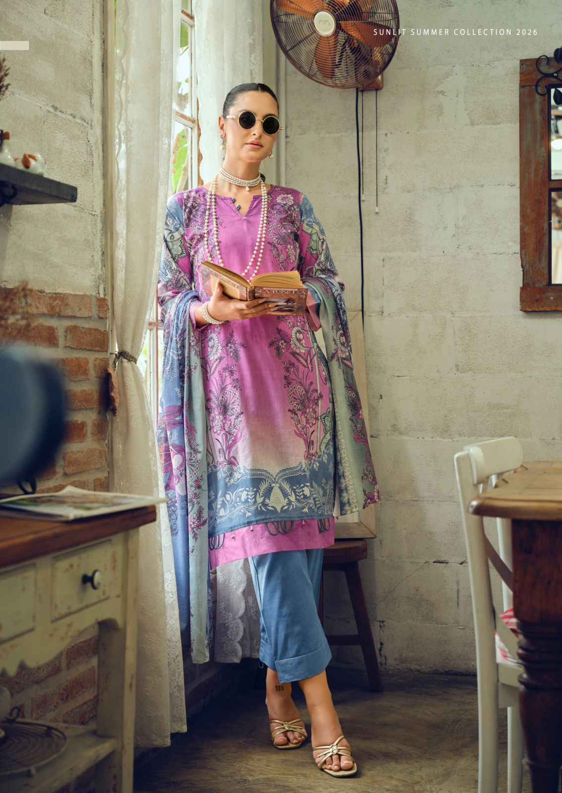 Ishaal Gulmohar Combo Lawn Cotton Dress Material (10 Pc Catalouge)