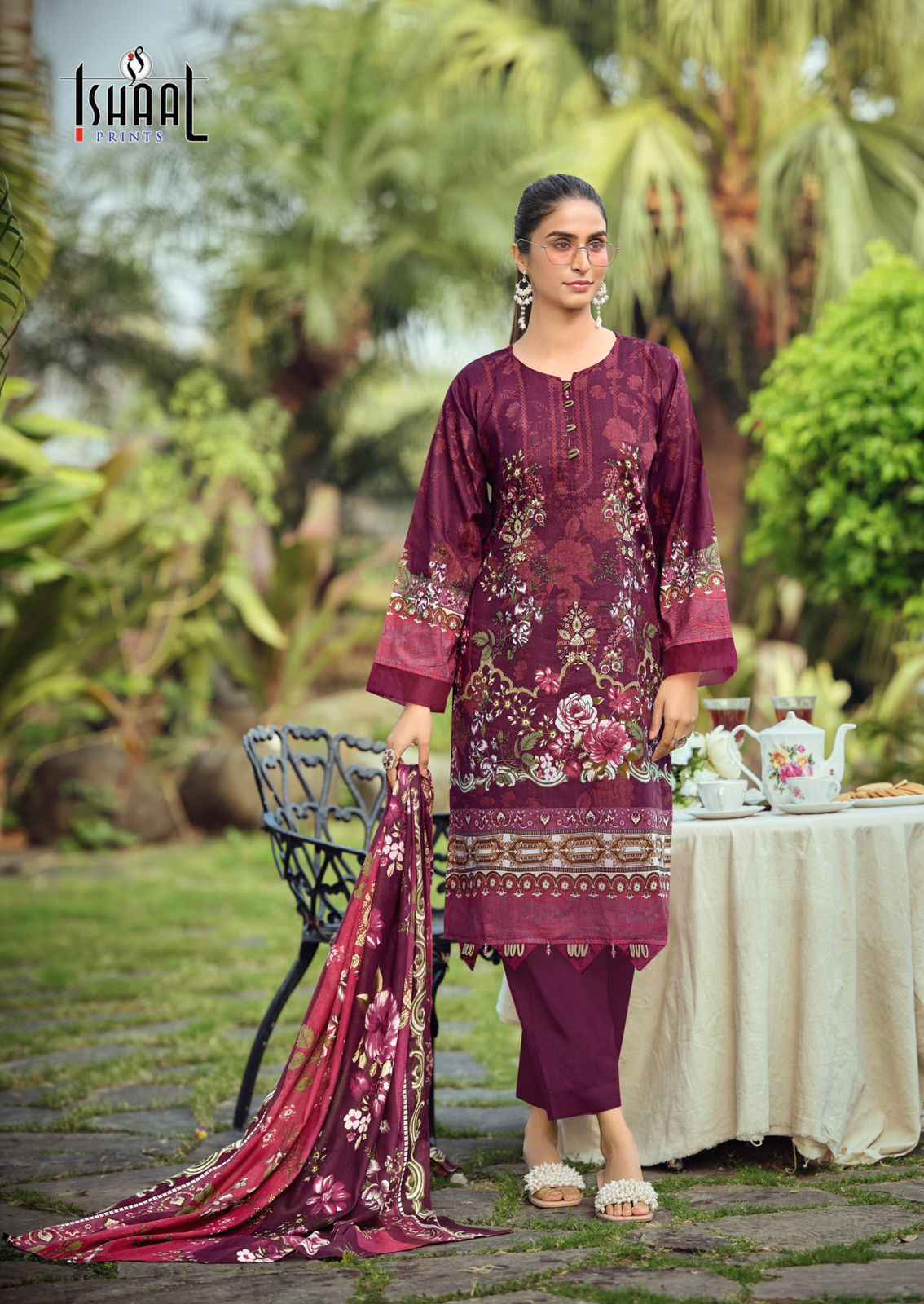Ishaal Gulmohar Combo Lawn Cotton Dress Material (10 Pc Catalouge)