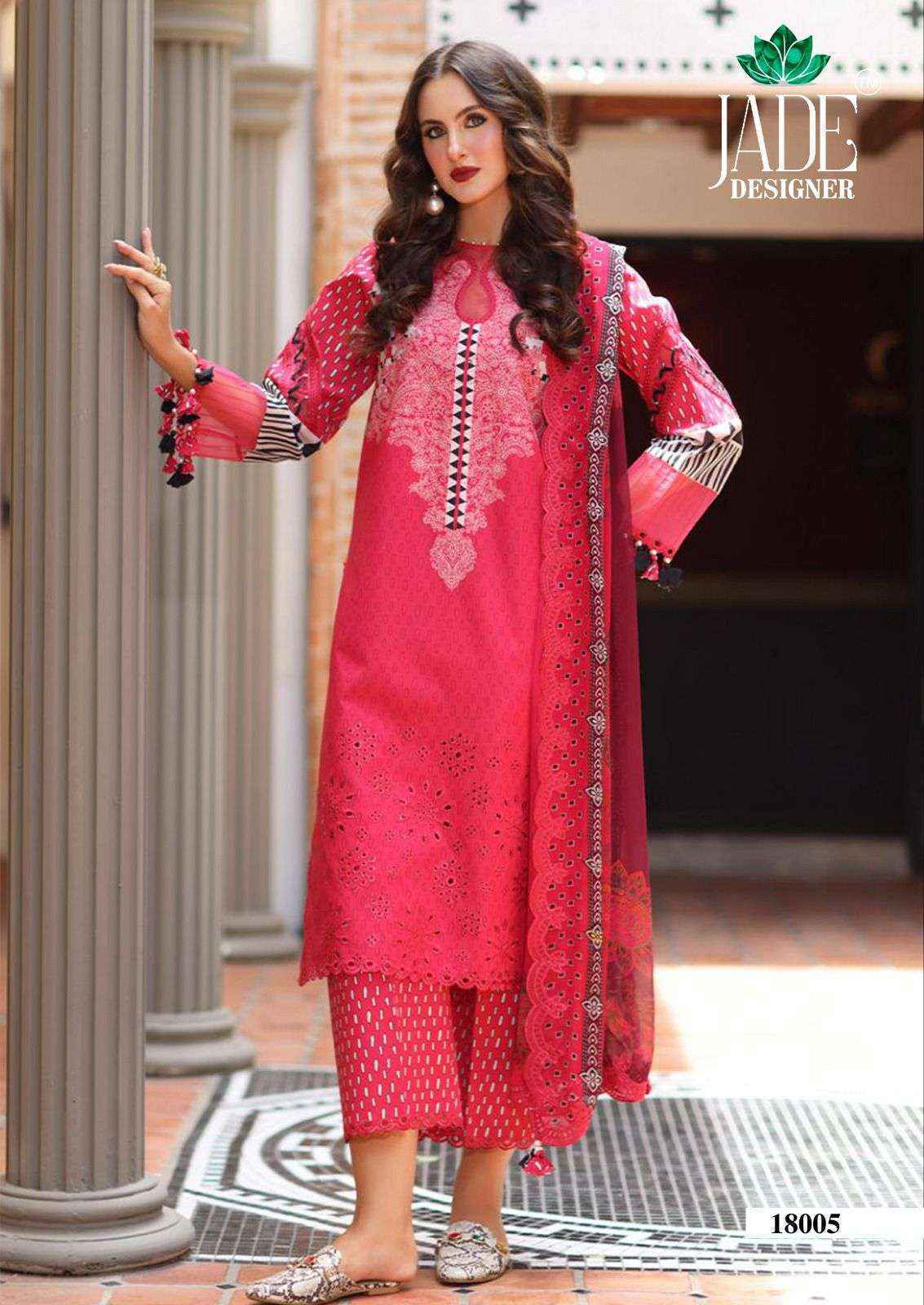 Jade Crimsons Vol-18 Cambric Cotton Dress Material (6 pc Cataloge)