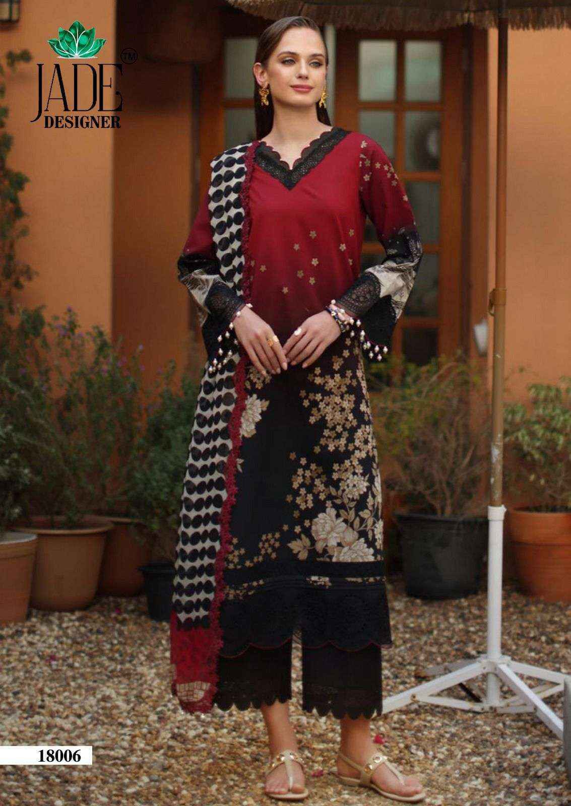 Jade Crimsons Vol-18 Cambric Cotton Dress Material (6 pc Cataloge)