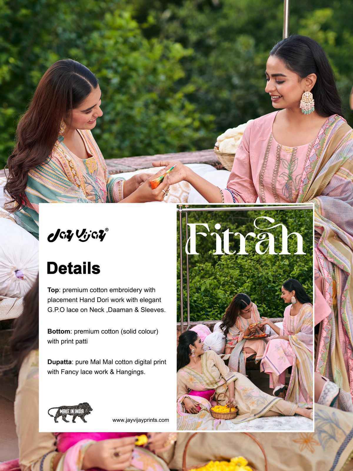 Jay Vijay Fitrah Cotton Dress Material (6 pcs Catalogue)