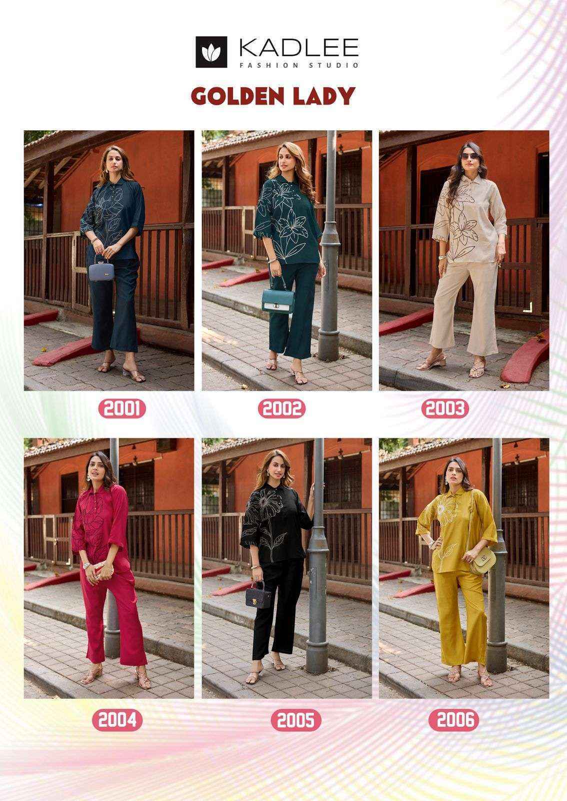 Kadlee Golden Lady Viscose Top With Bottom (6 pcs Catalogue)