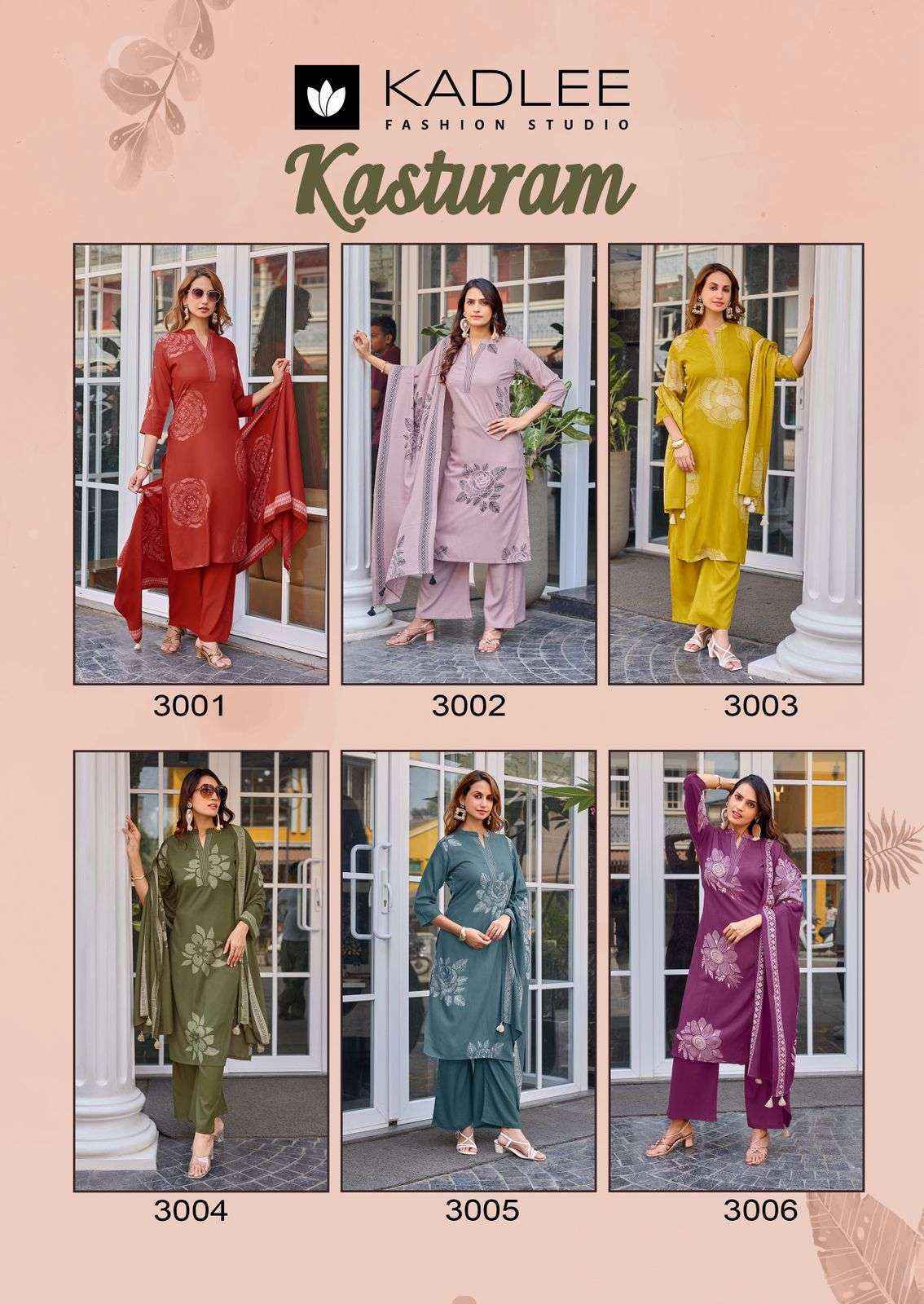 Kadlee Kasturam Rayon Readymade Suit (6 pcs Catalogue)