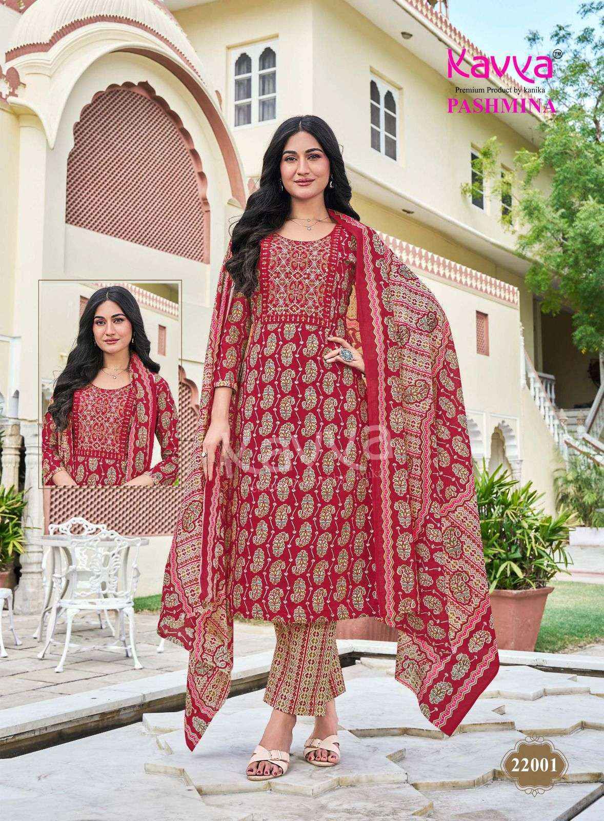 Kavya Pashmina Vol-22 Malasian Cotton Readymade Suit (0 pcs Catalogue)