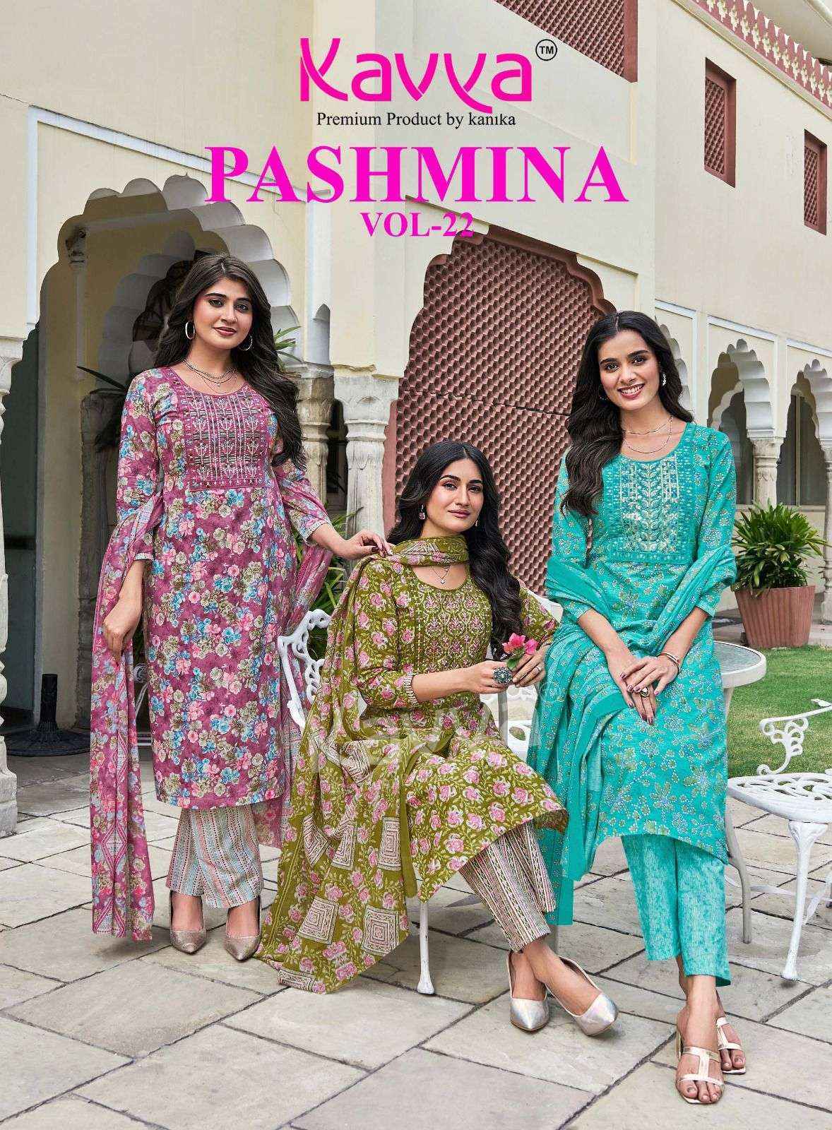 Kavya Pashmina Vol-22 Malasian Cotton Readymade Suit (0 pcs Catalogue)