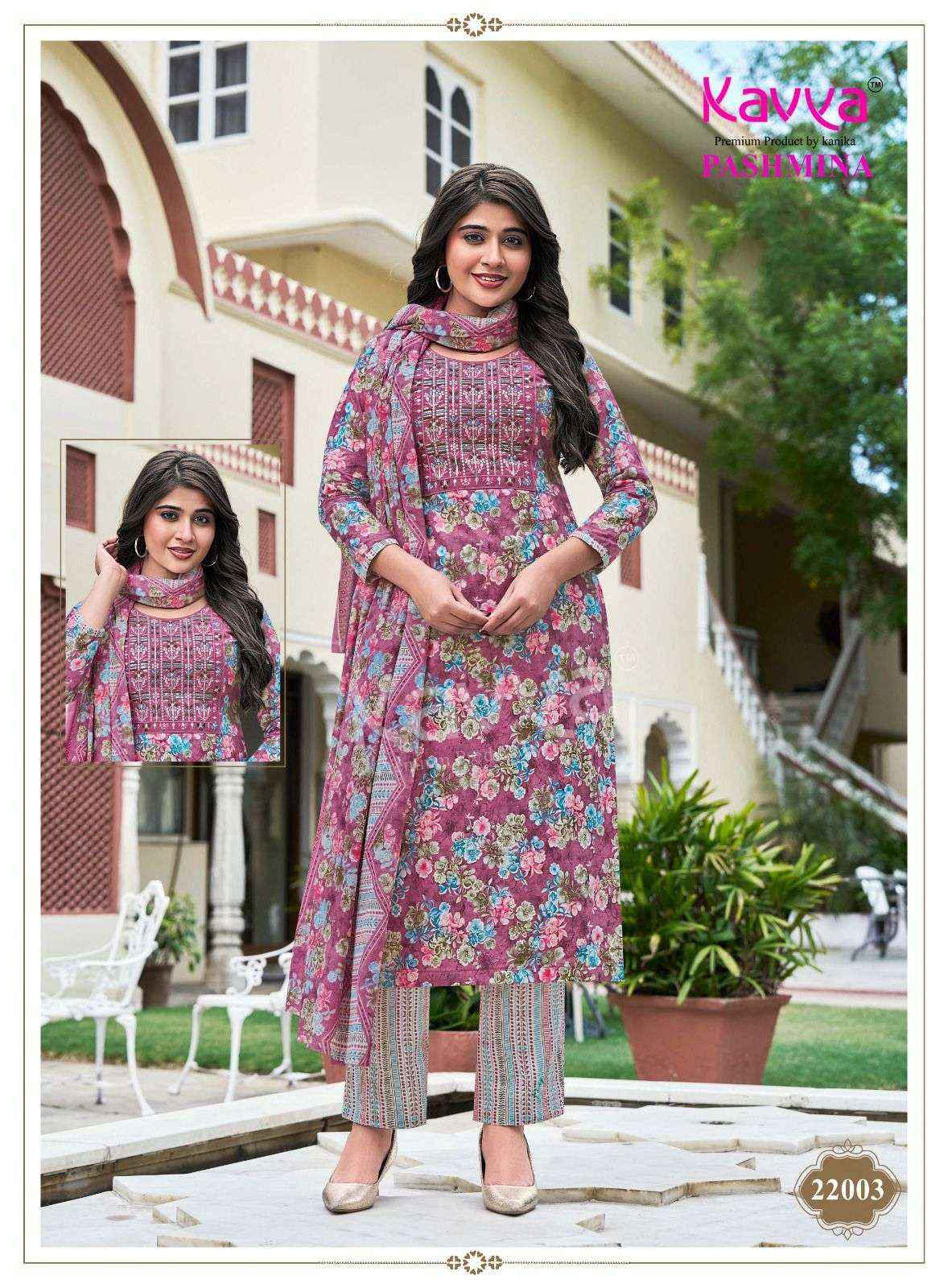 Kavya Pashmina Vol-22 Malasian Cotton Readymade Suit (0 pcs Catalogue)