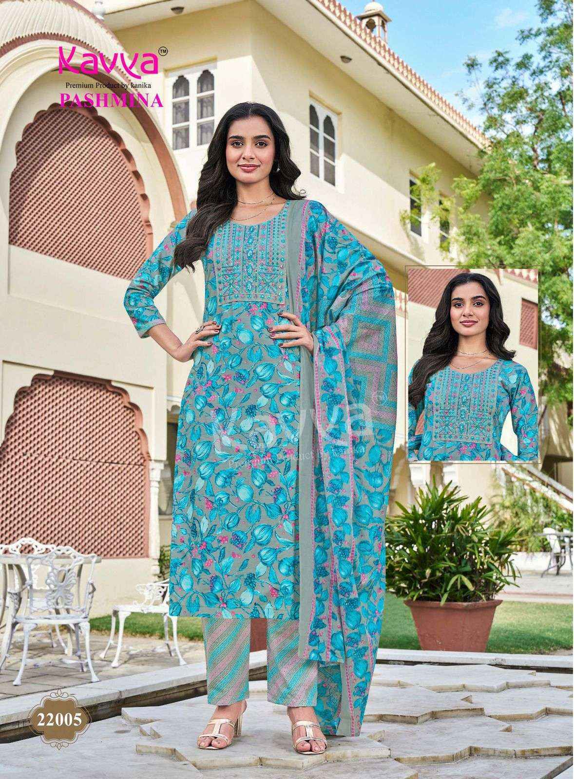 Kavya Pashmina Vol-22 Malasian Cotton Readymade Suit (0 pcs Catalogue)