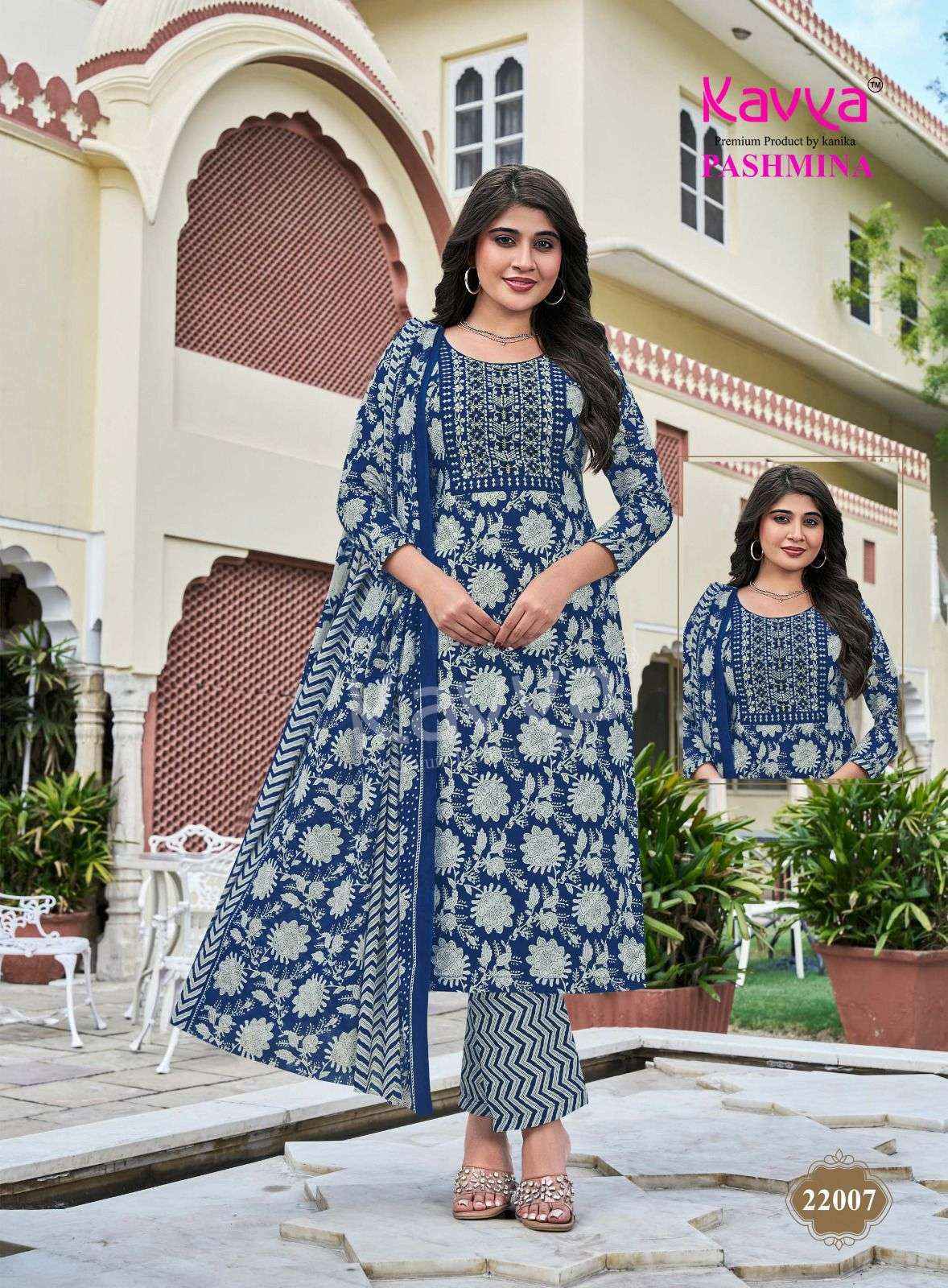 Kavya Pashmina Vol-22 Malasian Cotton Readymade Suit (0 pcs Catalogue)