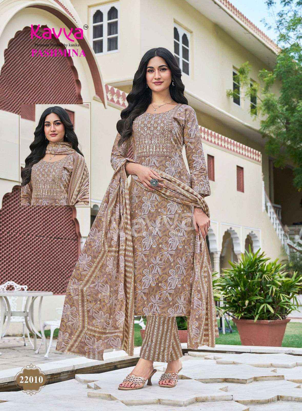 Kavya Pashmina Vol-22 Malasian Cotton Readymade Suit (0 pcs Catalogue)