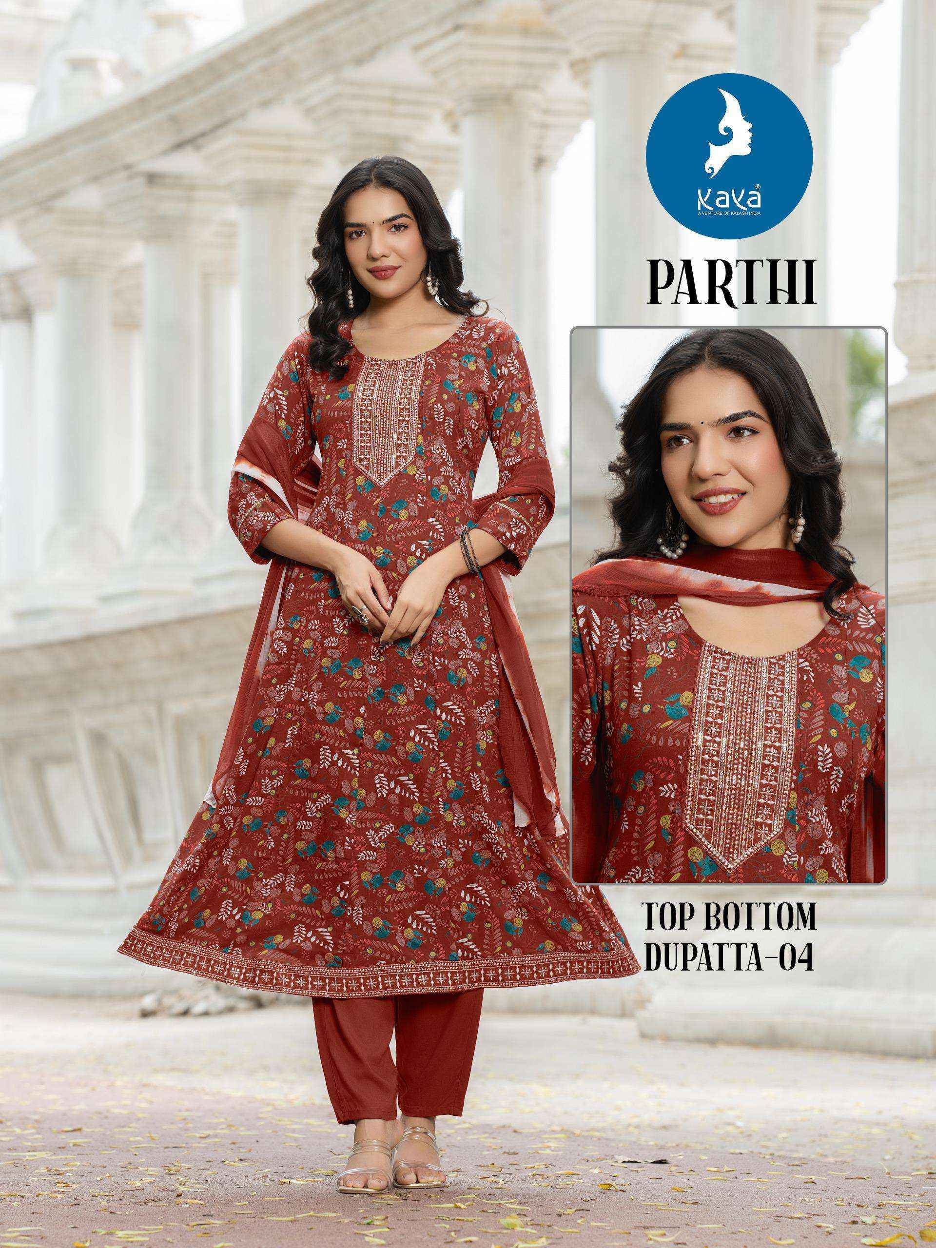 Kaya Parthi Rayon Readymade Suit (6 pcs Catalogue)