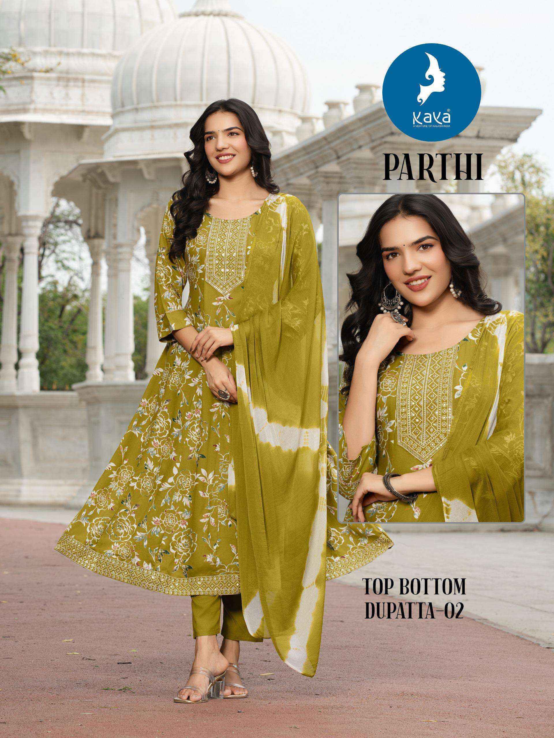 Kaya Parthi Rayon Readymade Suit (6 pcs Catalogue)