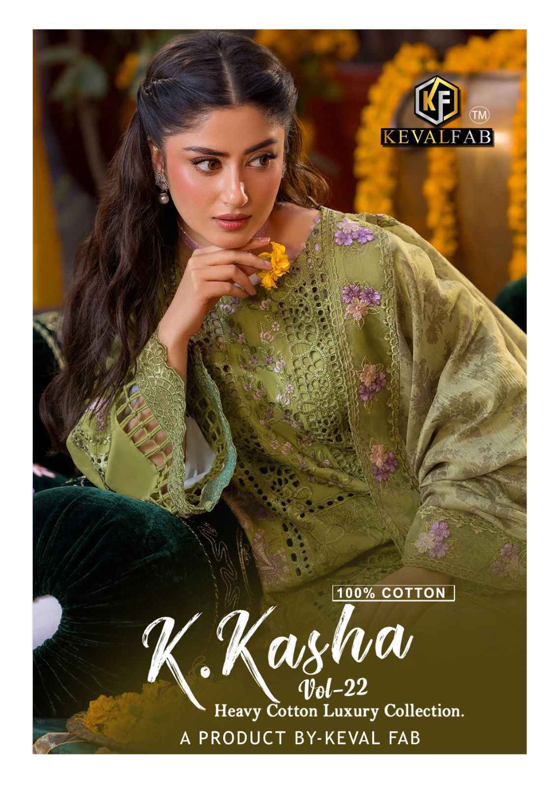 Keval Fab K Kasha Vol-22 Cotton Dress Material (6 pc Cataloge)
