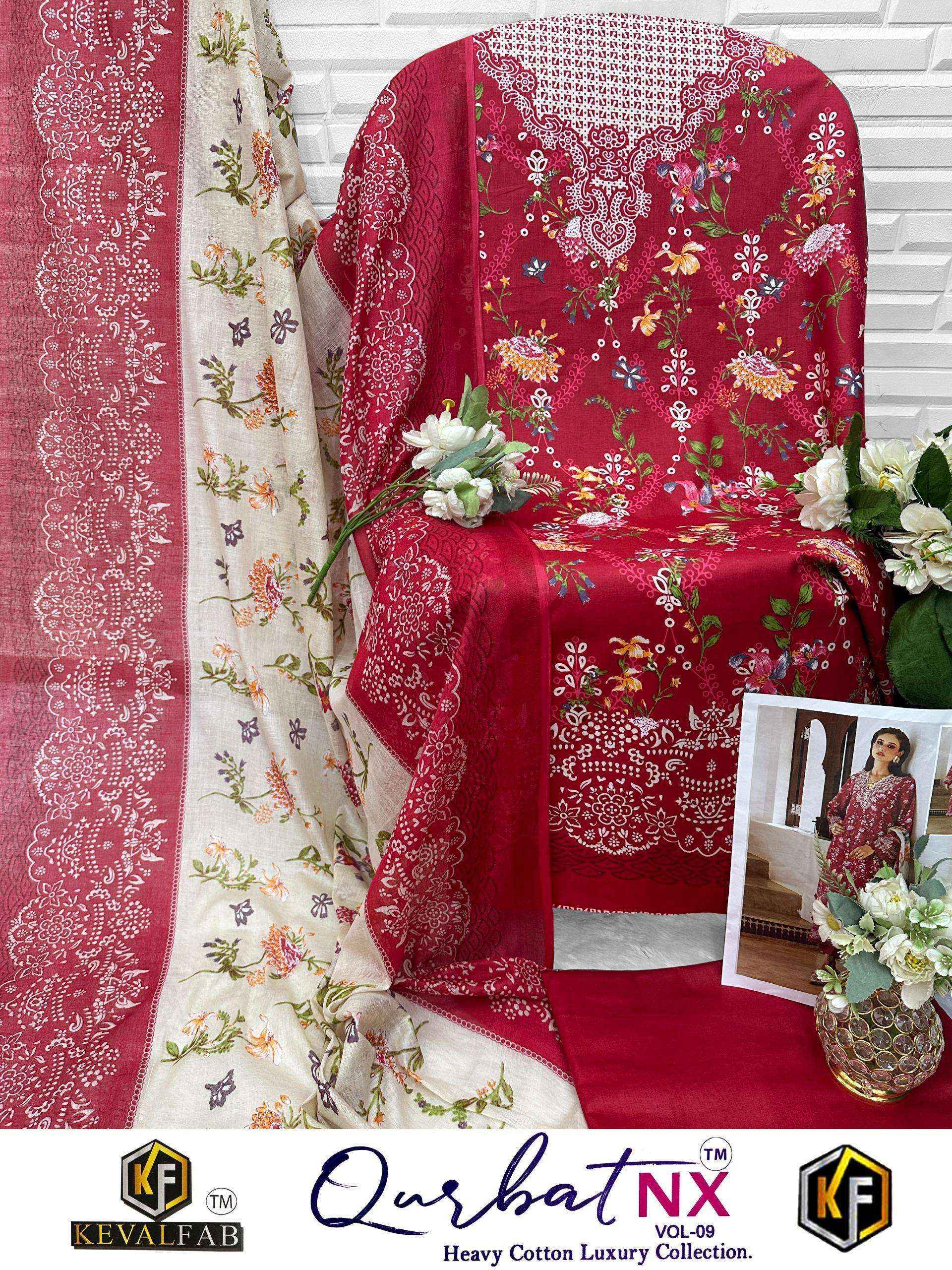 Keval Fab Qurbat Nx Vol-9 Cotton Dress Material (6 pc Cataloge)