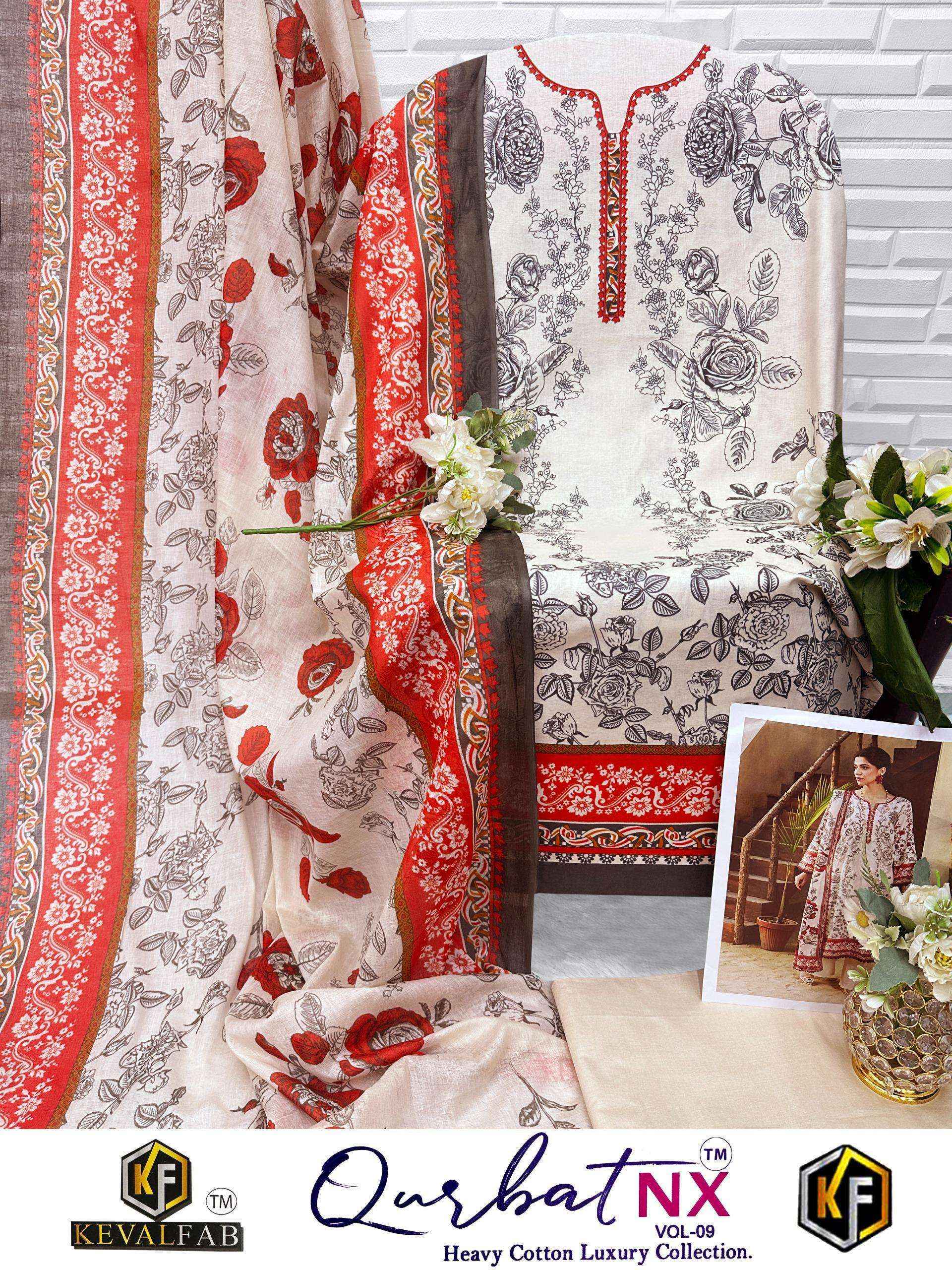Keval Fab Qurbat Nx Vol-9 Cotton Dress Material (6 pc Cataloge)