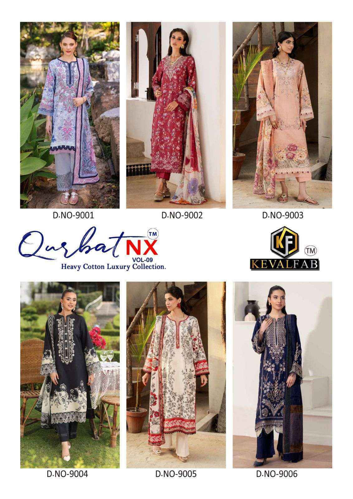 Keval Fab Qurbat Nx Vol-9 Cotton Dress Material (6 pc Cataloge)