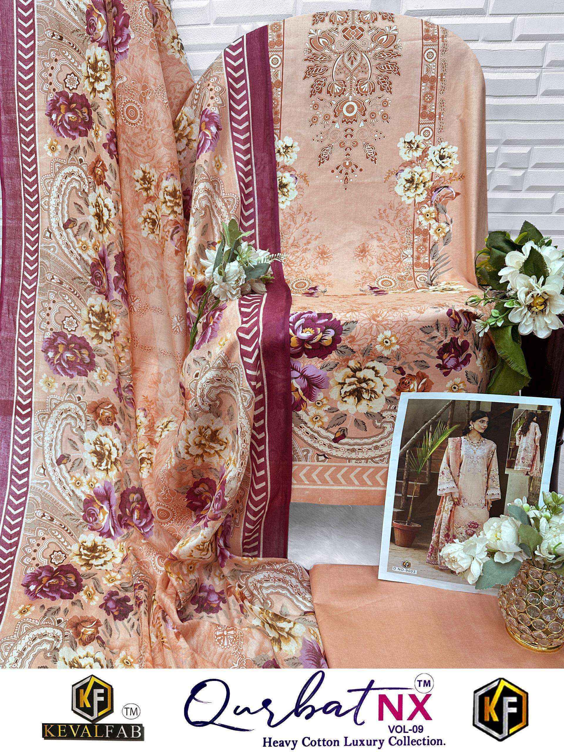 Keval Fab Qurbat Nx Vol-9 Cotton Dress Material (6 pc Cataloge)