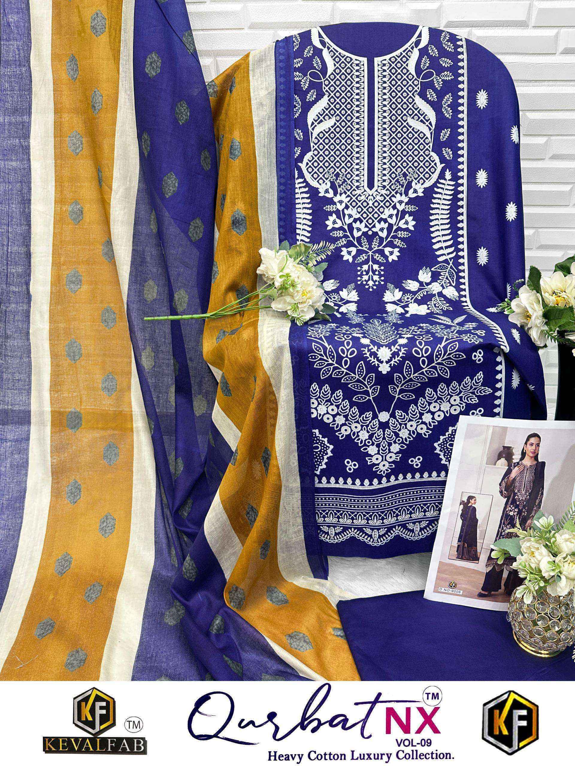 Keval Fab Qurbat Nx Vol-9 Cotton Dress Material (6 pc Cataloge)