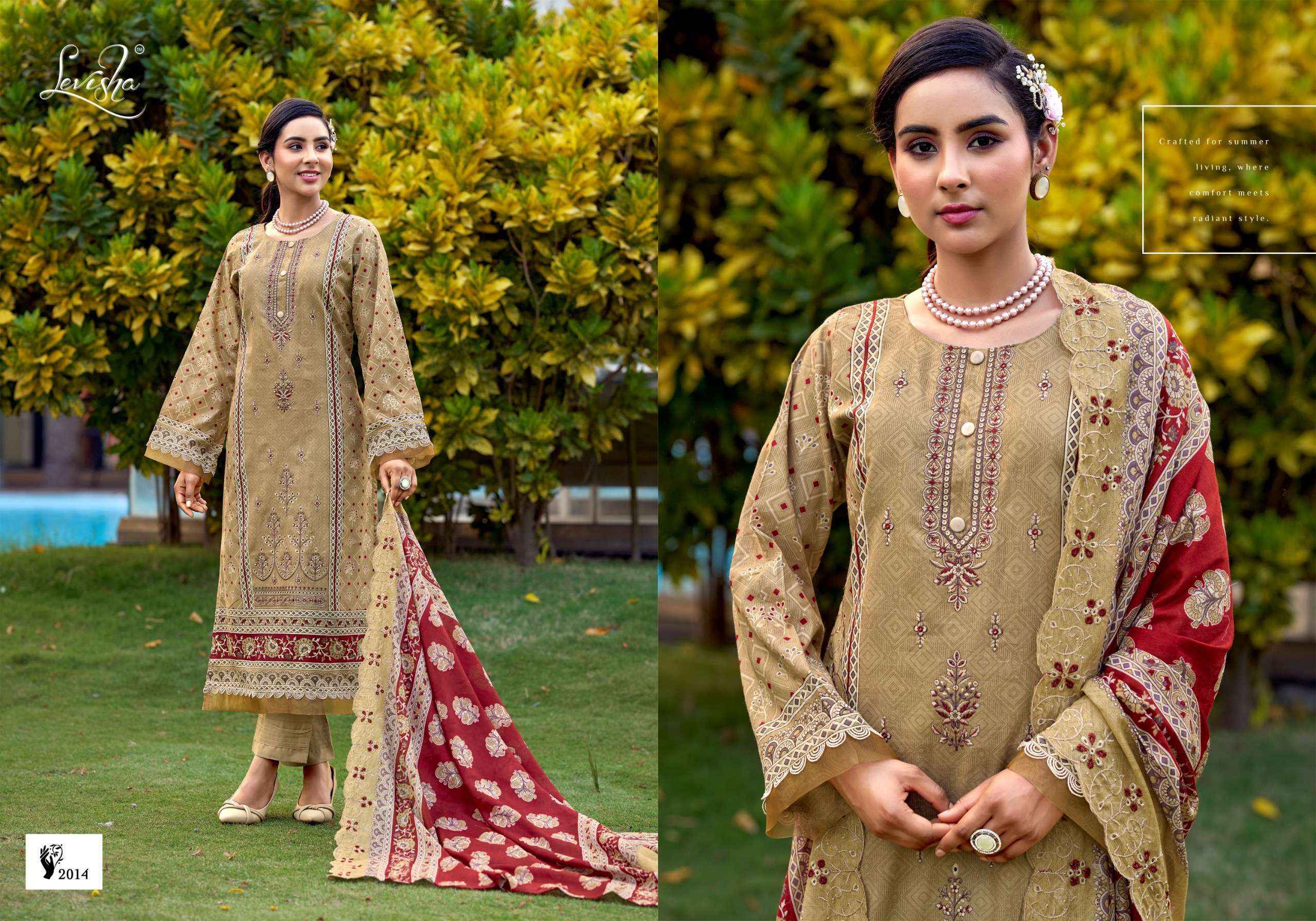 Levisha Madhubala Vol-15 Lawn Cotton Dress Material (7 pcs Catalogue)