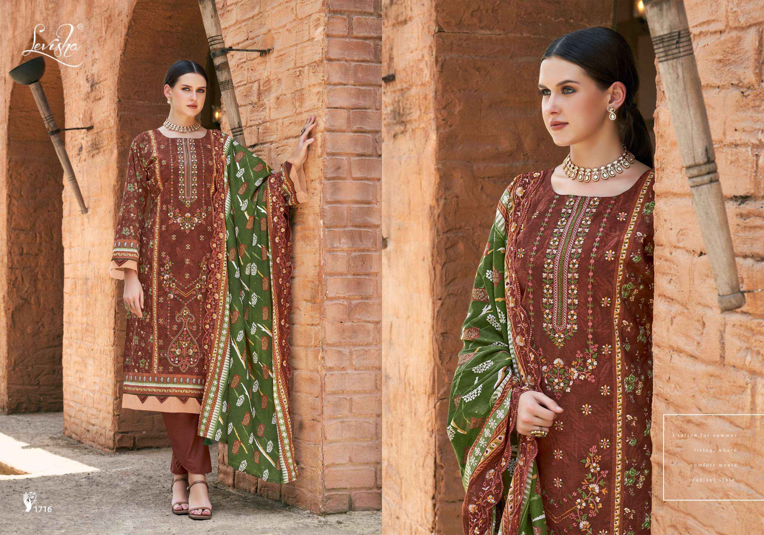 Levisha Madhubala Vol-17 Lawn Cotton Dress Material (6 pcs Catalogue)