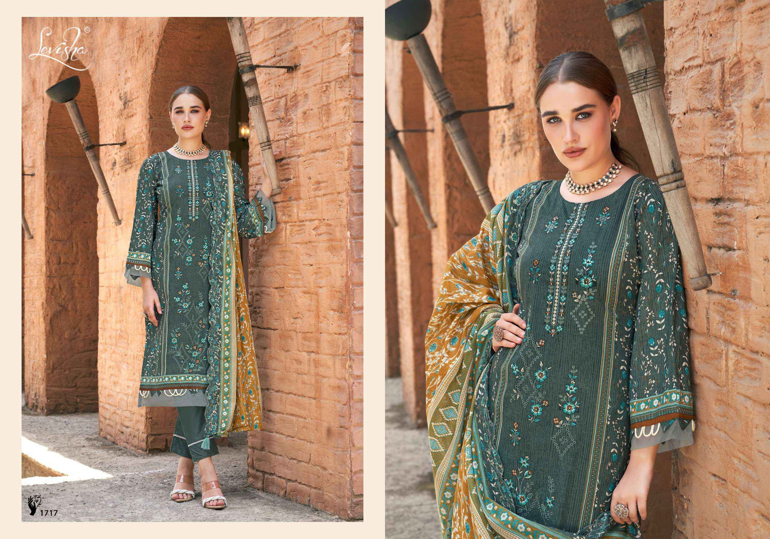 Levisha Madhubala Vol-17 Lawn Cotton Dress Material (6 pcs Catalogue)