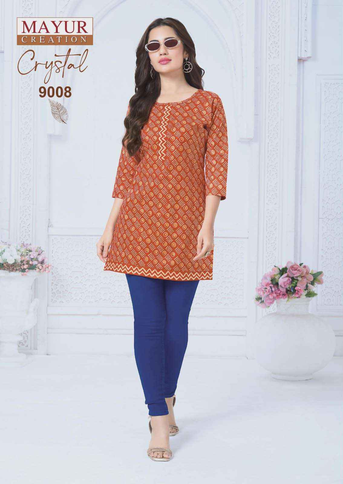 Mayur Creation Crystal Vol-9 Poplin Cotton Tunic Top (12 pcs Catalogue)
