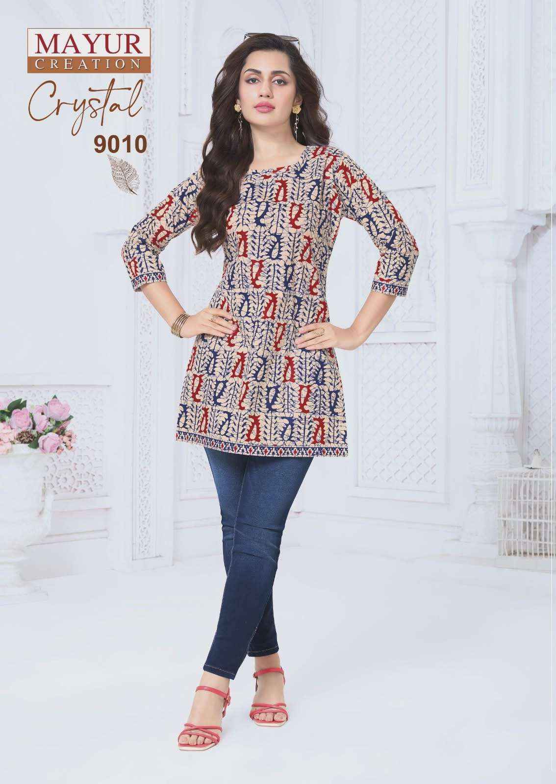 Mayur Creation Crystal Vol-9 Poplin Cotton Tunic Top (12 pcs Catalogue)